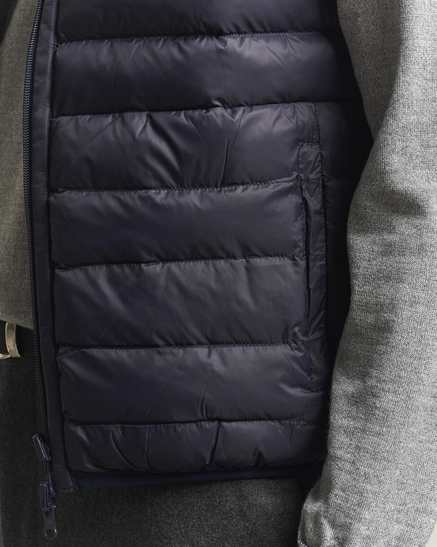 Uomini | Gilet | Stenströms | Reversible Knitted Merino/Nylon Vest Navy