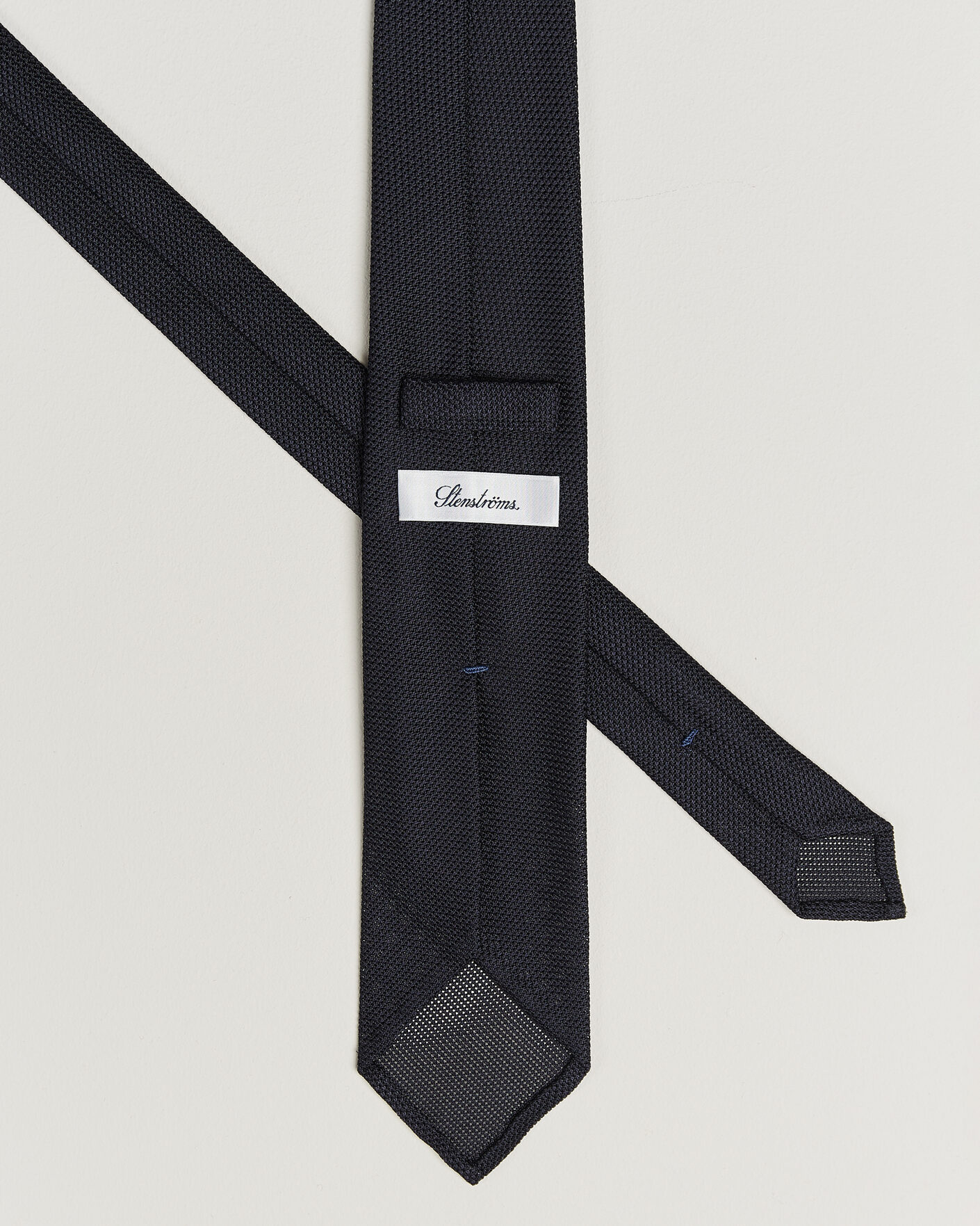 Uomini | Cravatte | Stenströms | Silk Grenadine Tie 7,5cm Navy