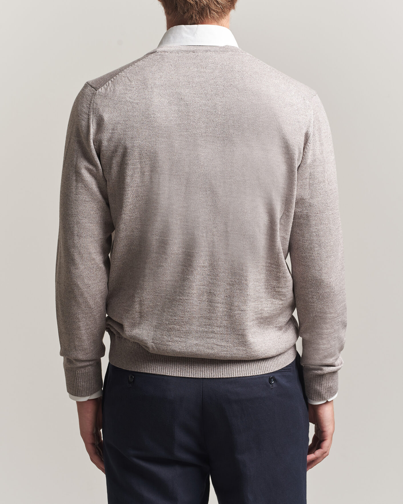 Uomini | Maglieria | Stenströms | Merino Cardigan Beige Mouline