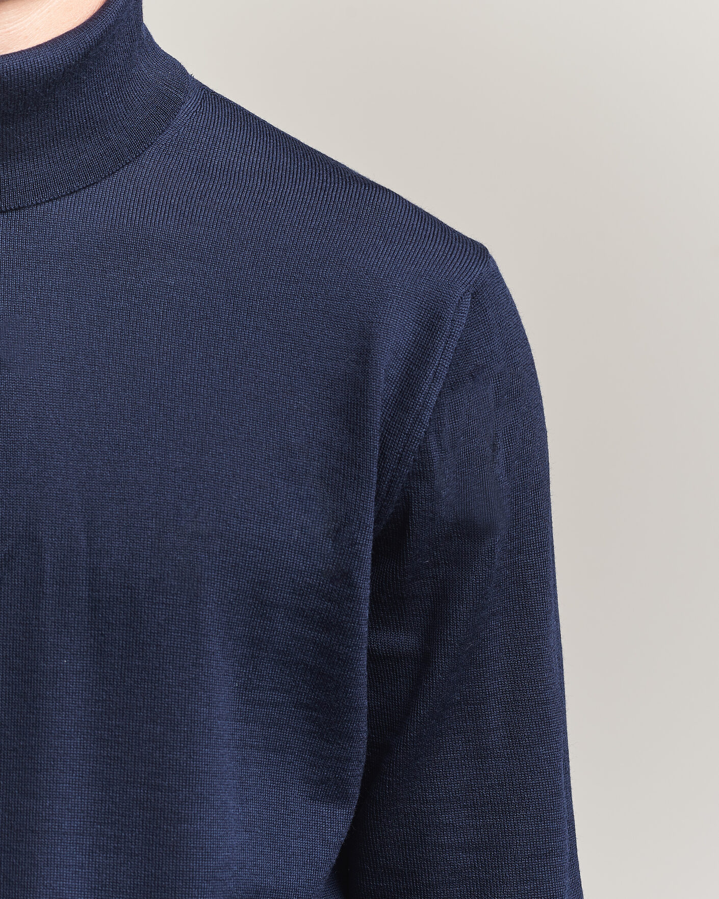 Uomini | Maglieria | Stenströms | Merino Rollneck Navy