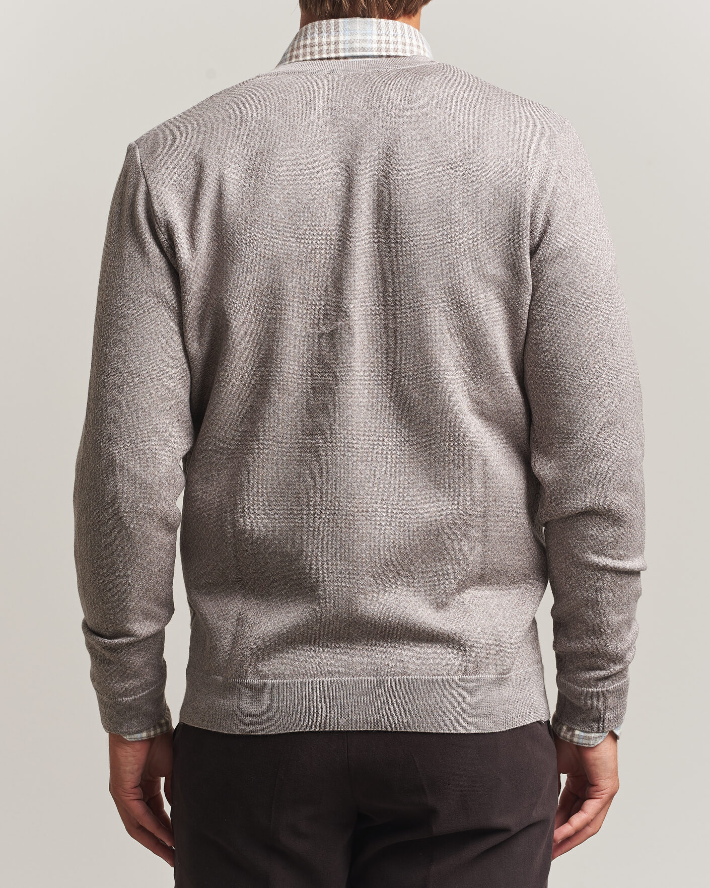 Uomini | Maglieria | Stenströms | Merino Jaquard Cardigan Beige