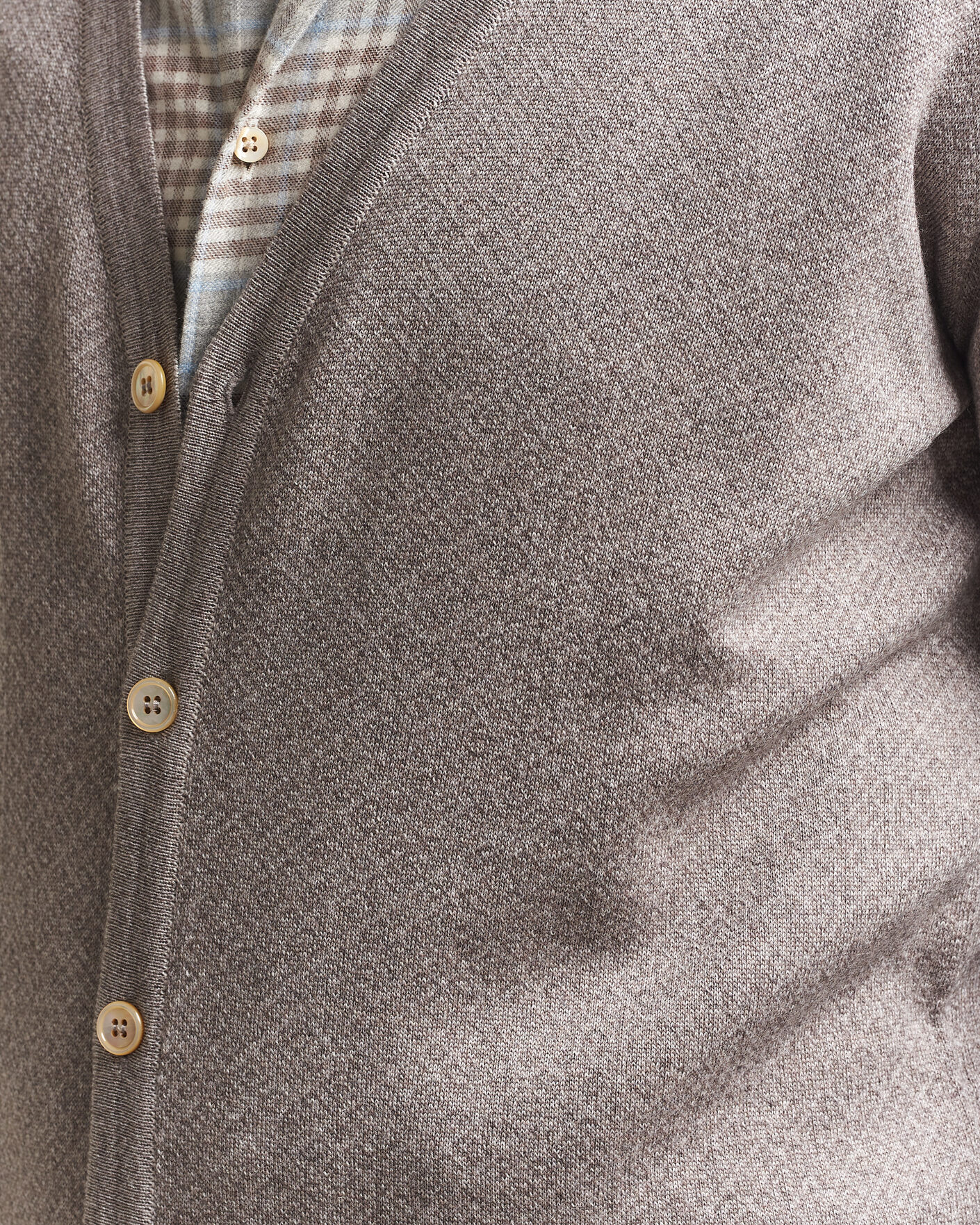 Uomini | Maglieria | Stenströms | Merino Jaquard Cardigan Beige