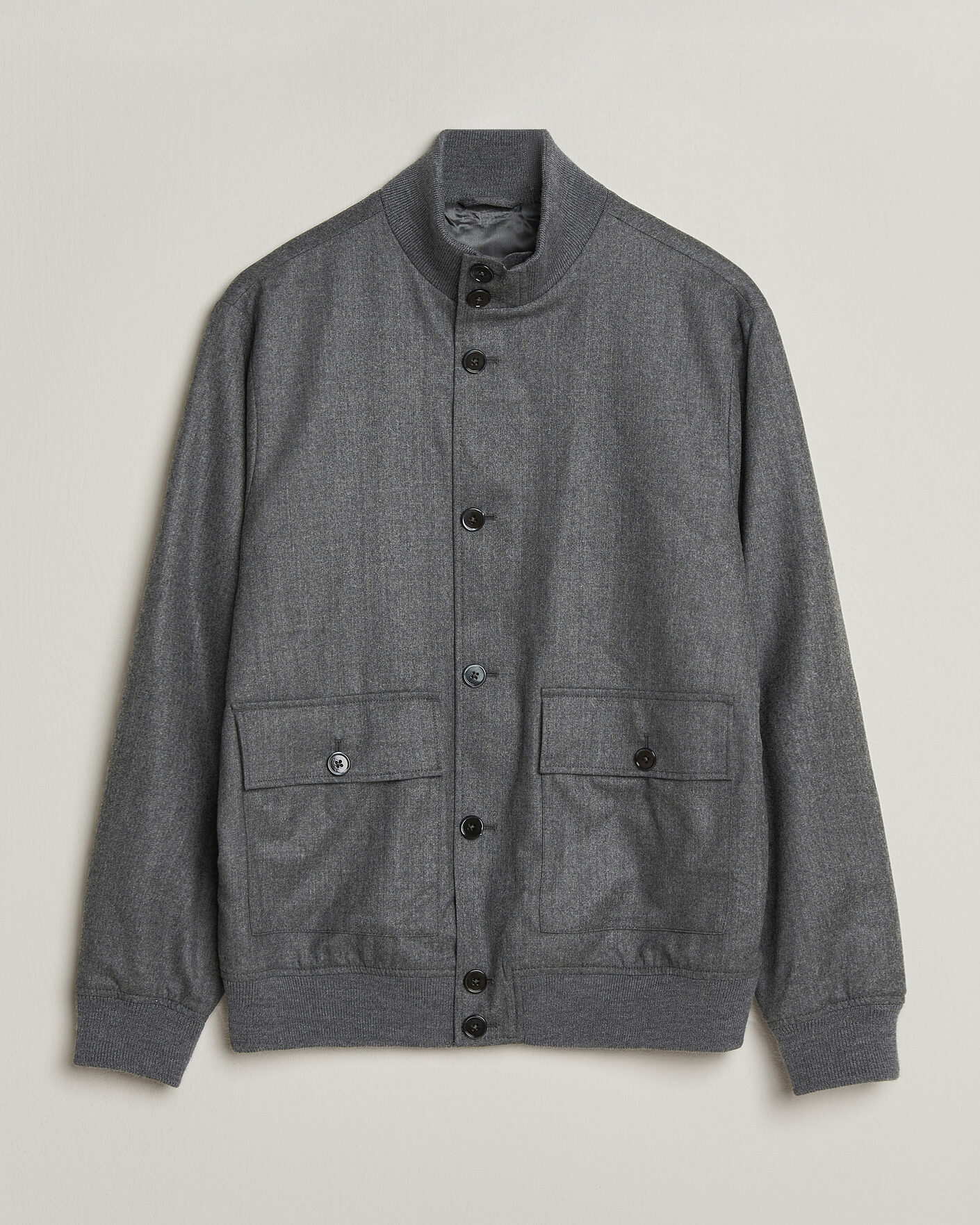Uomini | Giacche | Stenströms | Flannel Bomber Jacket Grey
