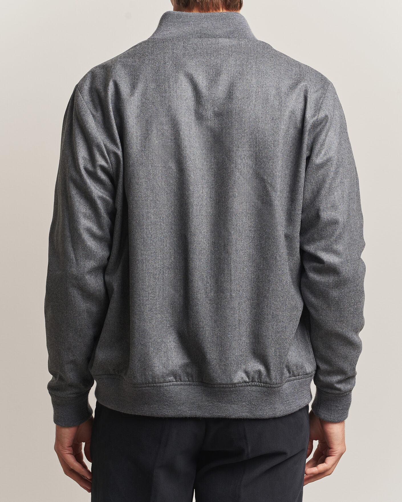 Uomini | Giacche | Stenströms | Flannel Bomber Jacket Grey