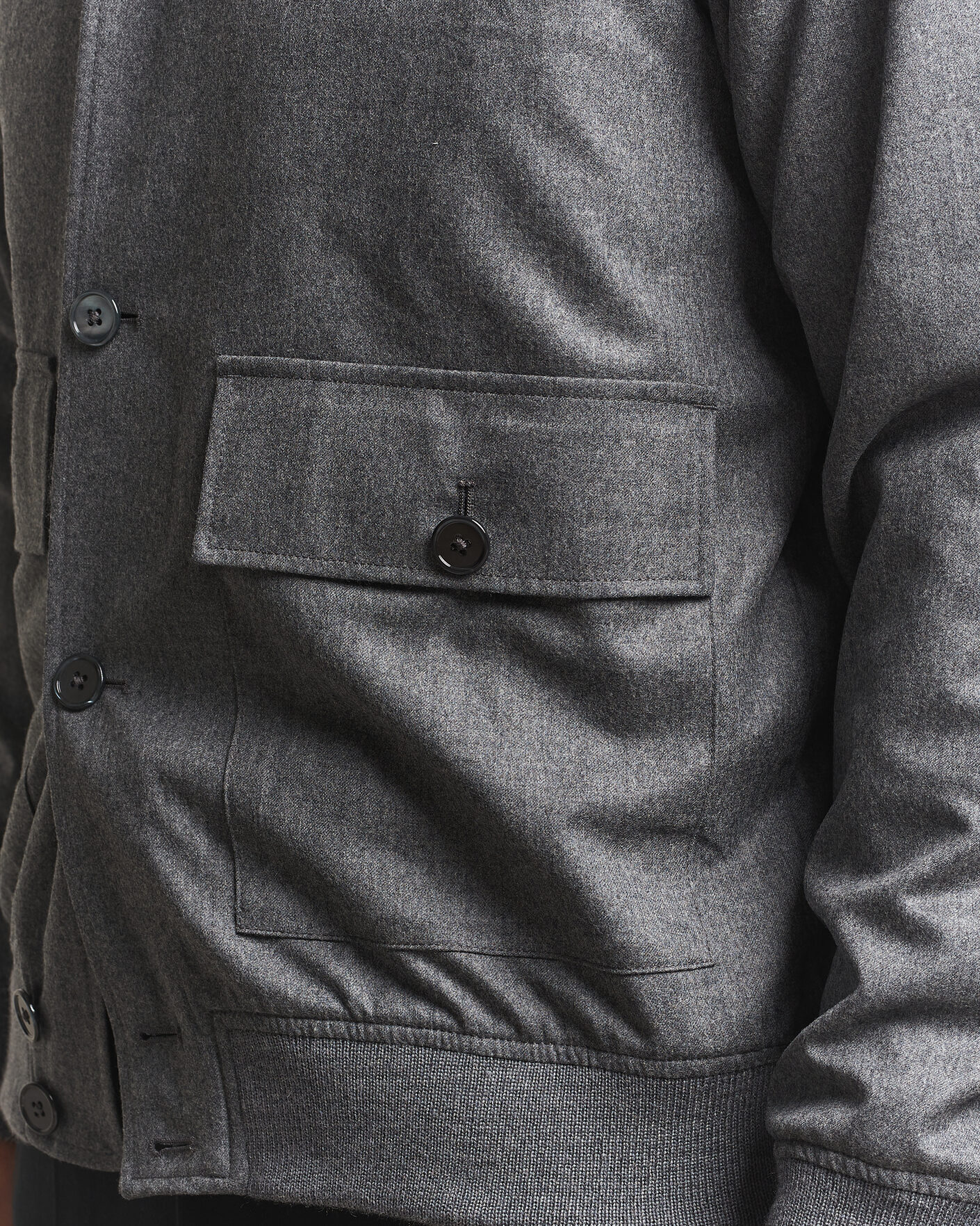 Uomini | Giacche | Stenströms | Flannel Bomber Jacket Grey