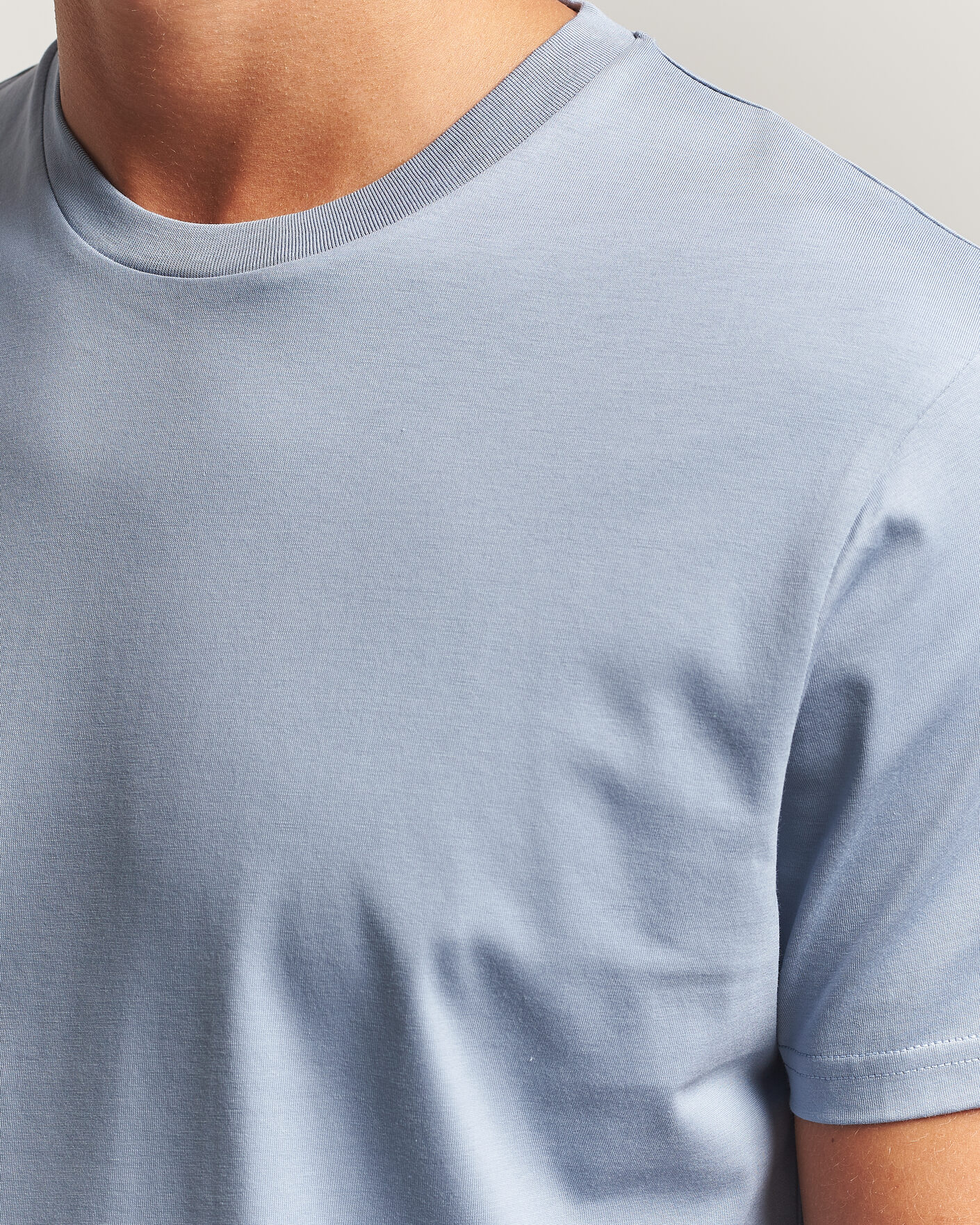 Uomini | T-shirt | Sunspel | Riviera Midweight T-Shirt Powder Blue