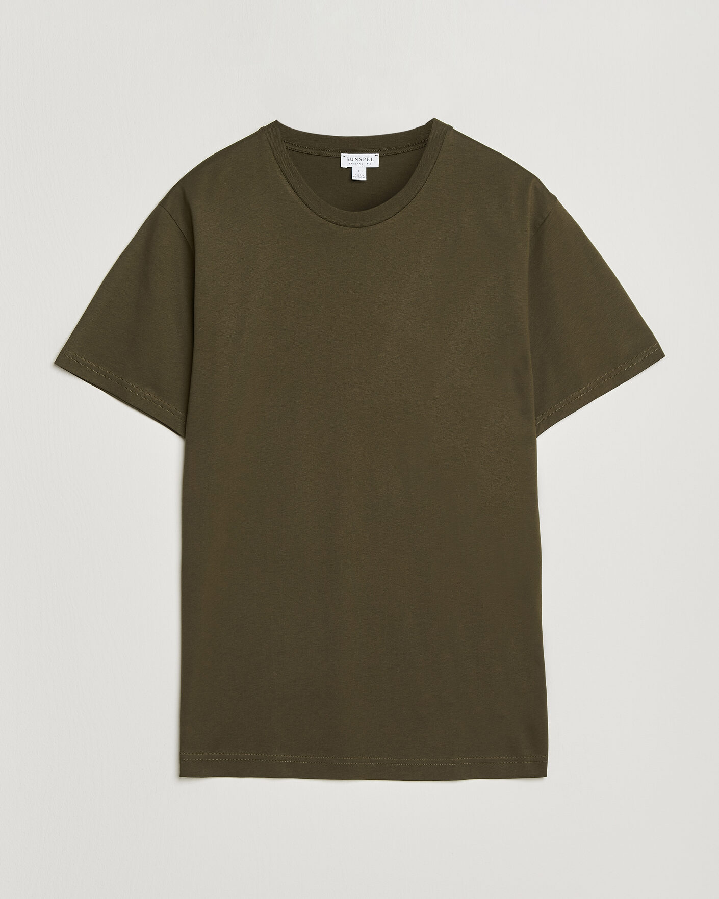 Uomini | T-shirt | Sunspel | Riviera Midweight T-Shirt Loden Green