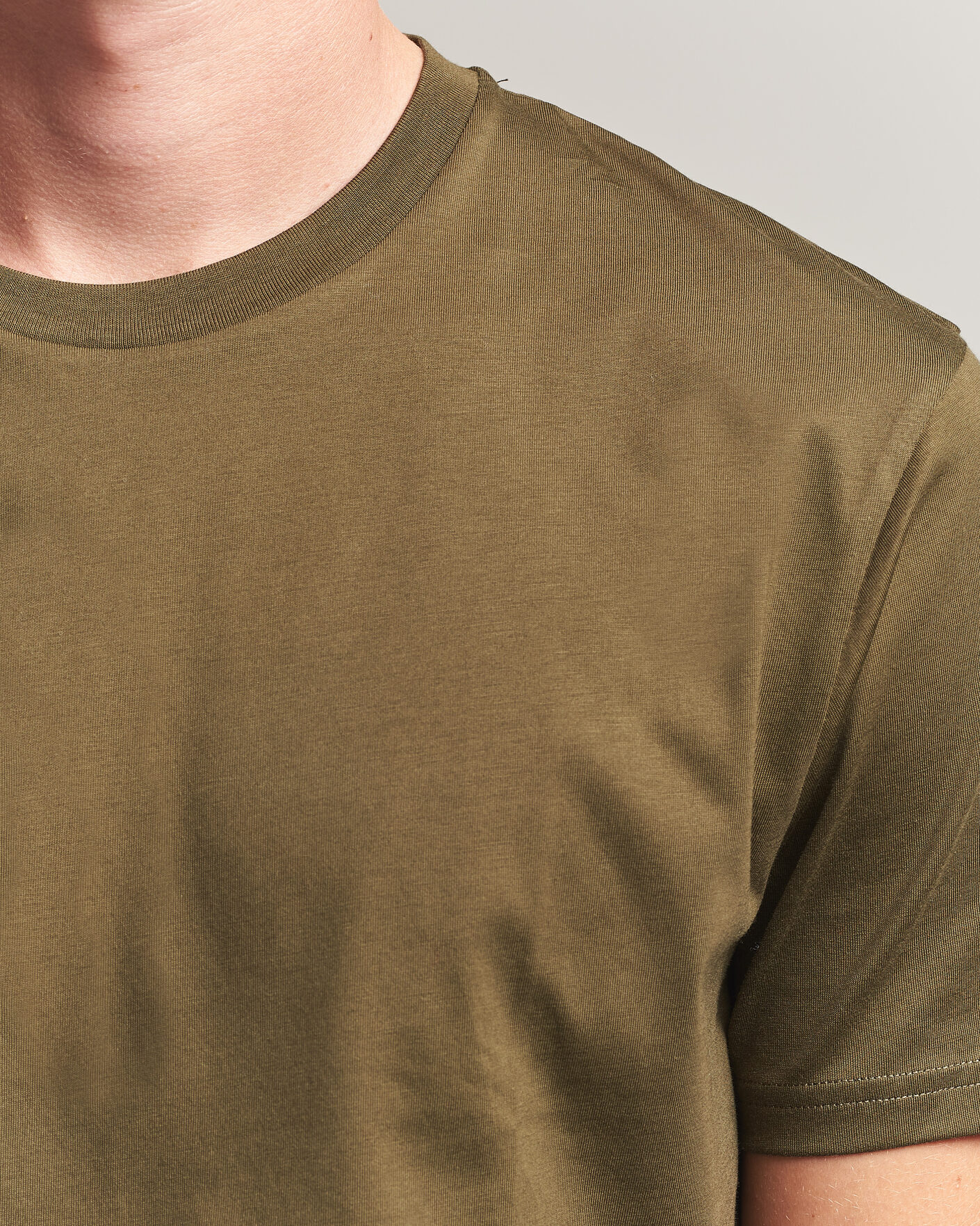 Uomini | T-shirt | Sunspel | Riviera Midweight T-Shirt Loden Green