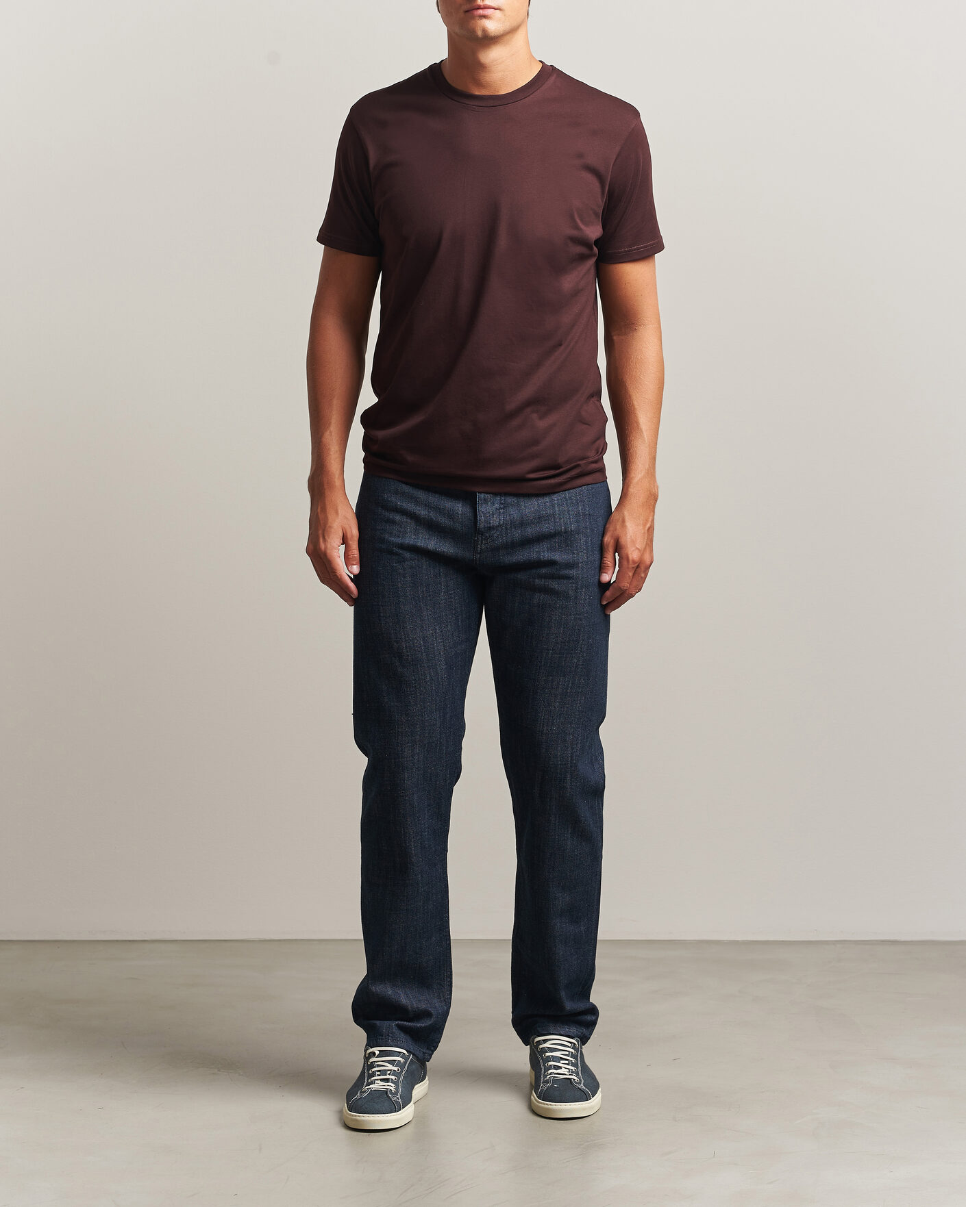 Uomini | T-shirt | Sunspel | Riviera Midweight T-Shirt Dark Brown