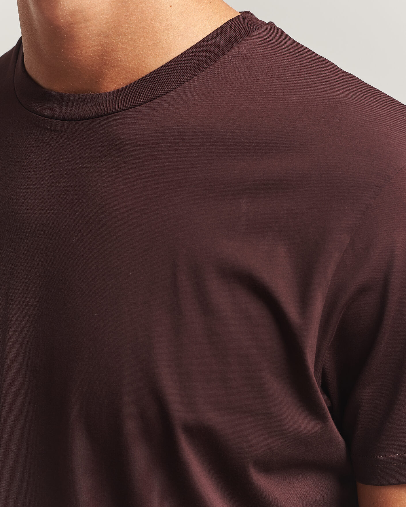 Uomini | T-shirt | Sunspel | Riviera Midweight T-Shirt Dark Brown