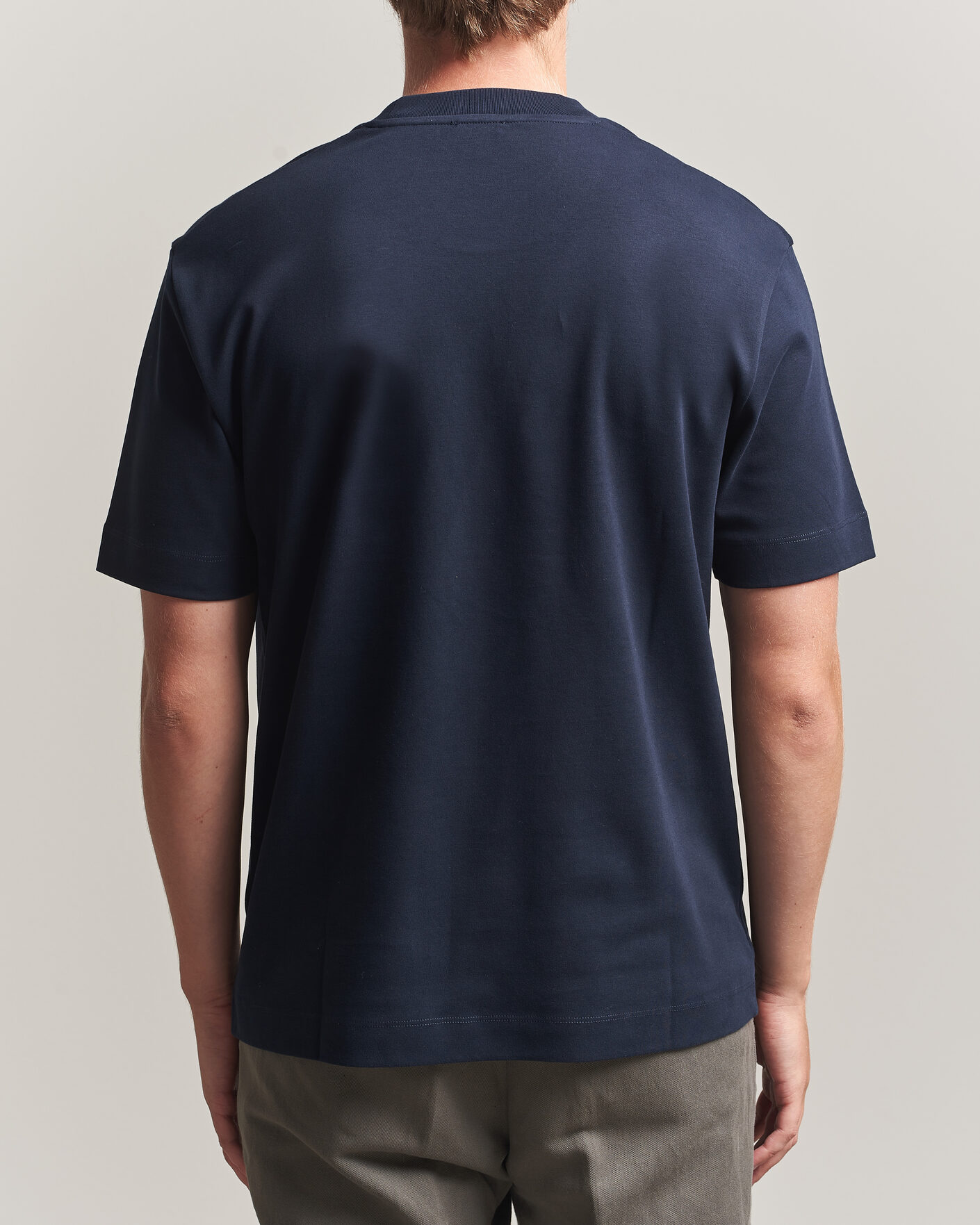 Uomini | T-shirt | Sunspel | Heavy Weight Supima Cotton T-Shirt Midnight Navy