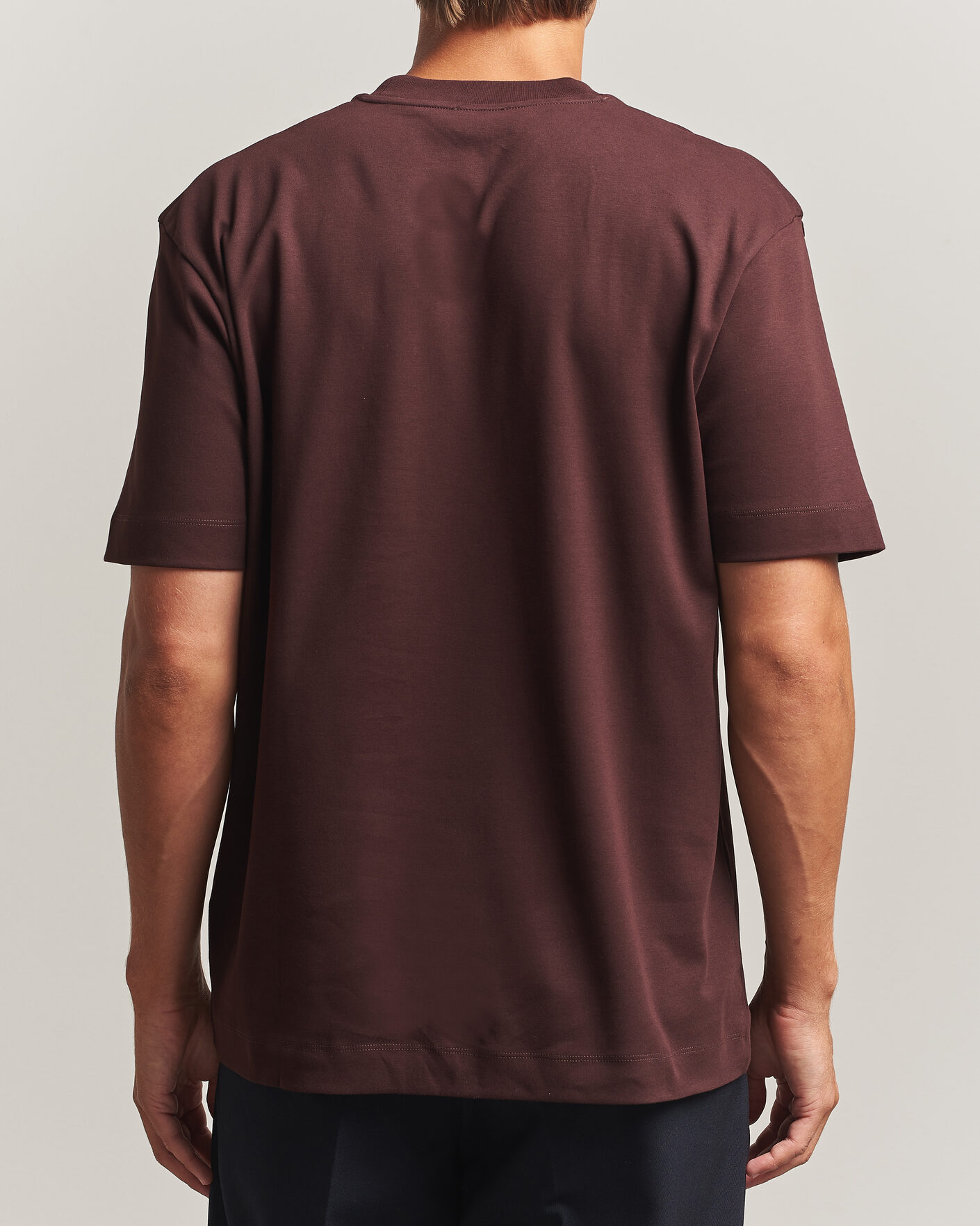 Uomini | T-shirt | Sunspel | Heavy Weight Supima Cotton T-Shirt Dark Brown