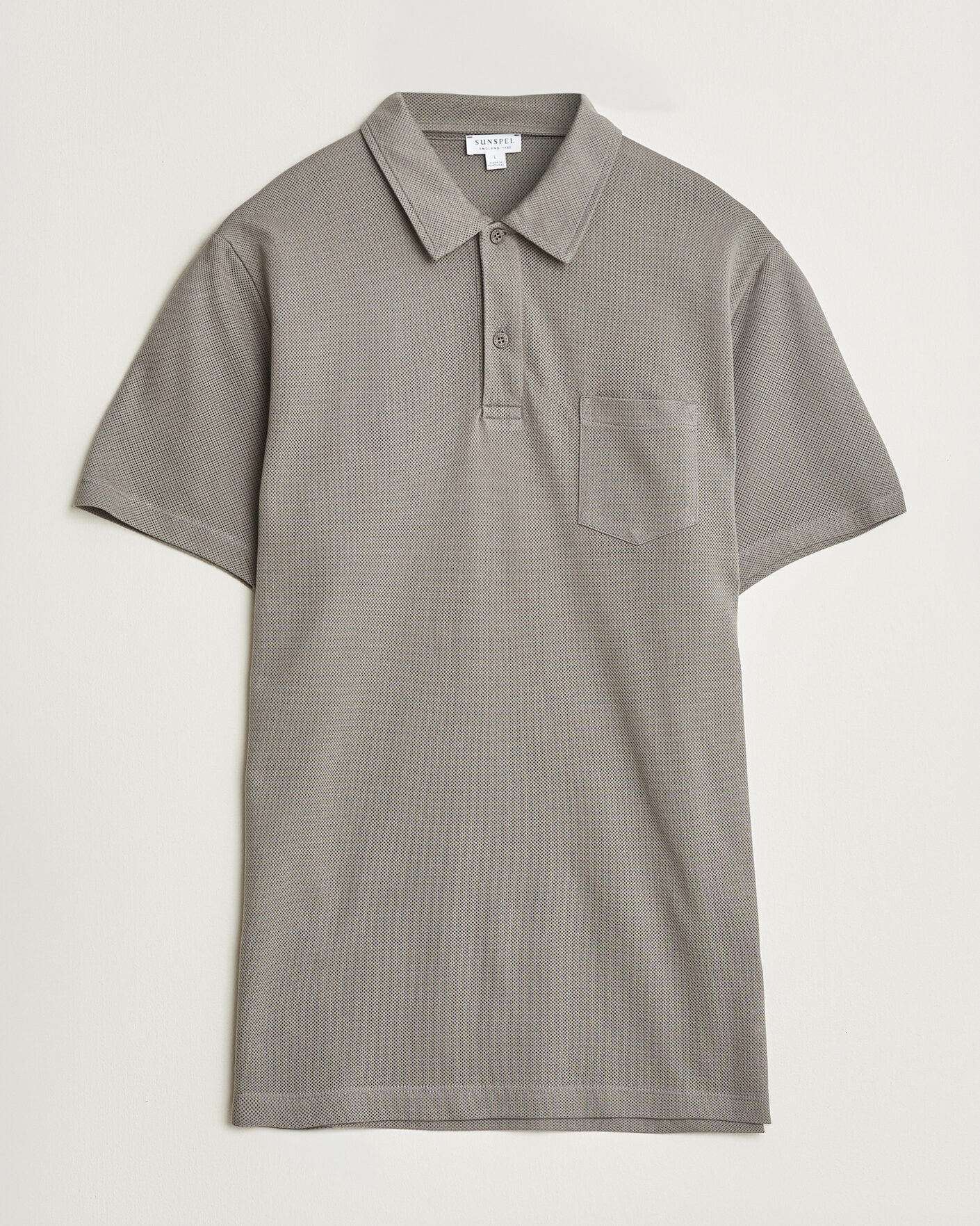 Uomini | Polo | Sunspel | Riviera Polo Shirt Smoke Grey