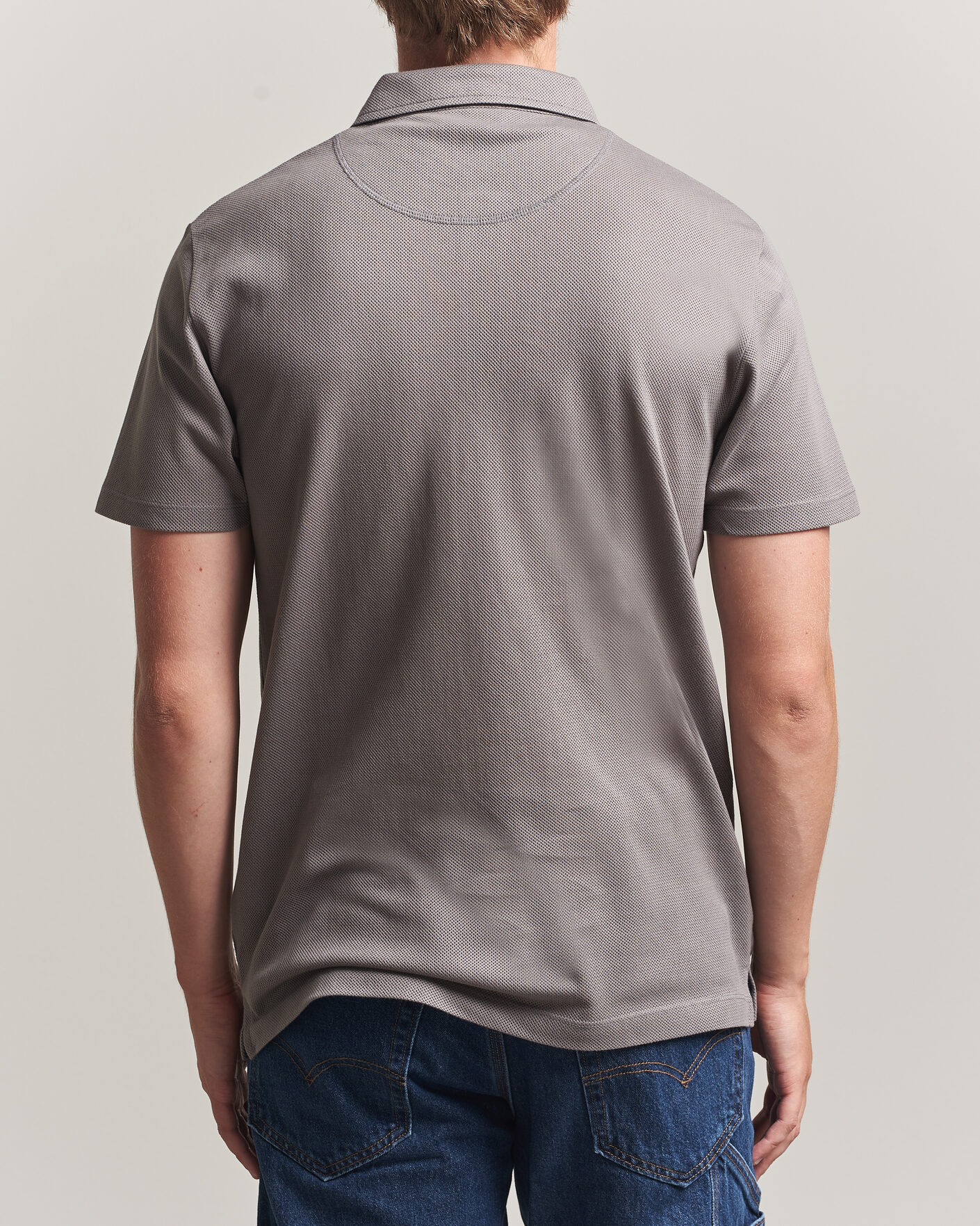 Uomini | Polo | Sunspel | Riviera Polo Shirt Smoke Grey