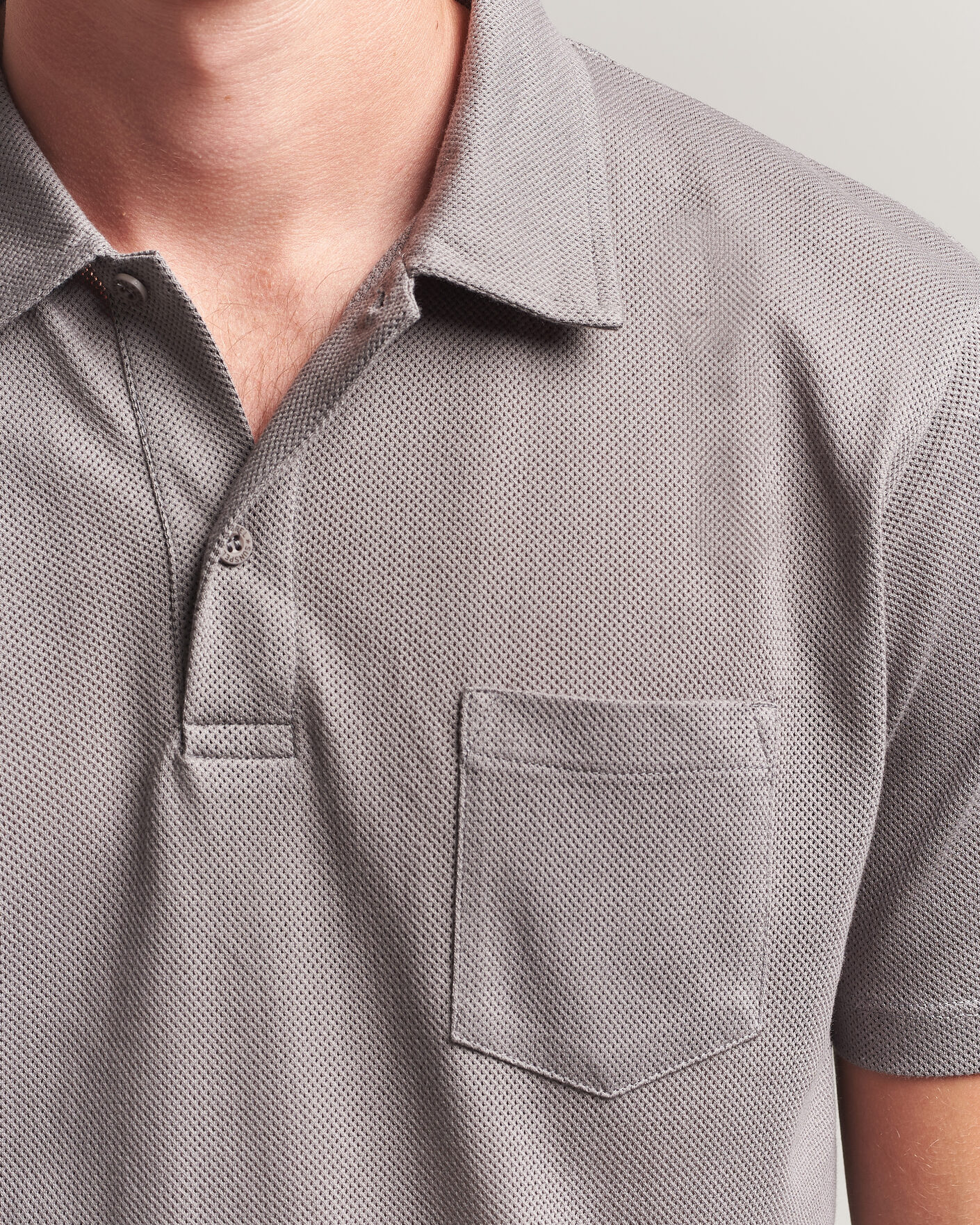 Uomini | Polo | Sunspel | Riviera Polo Shirt Smoke Grey