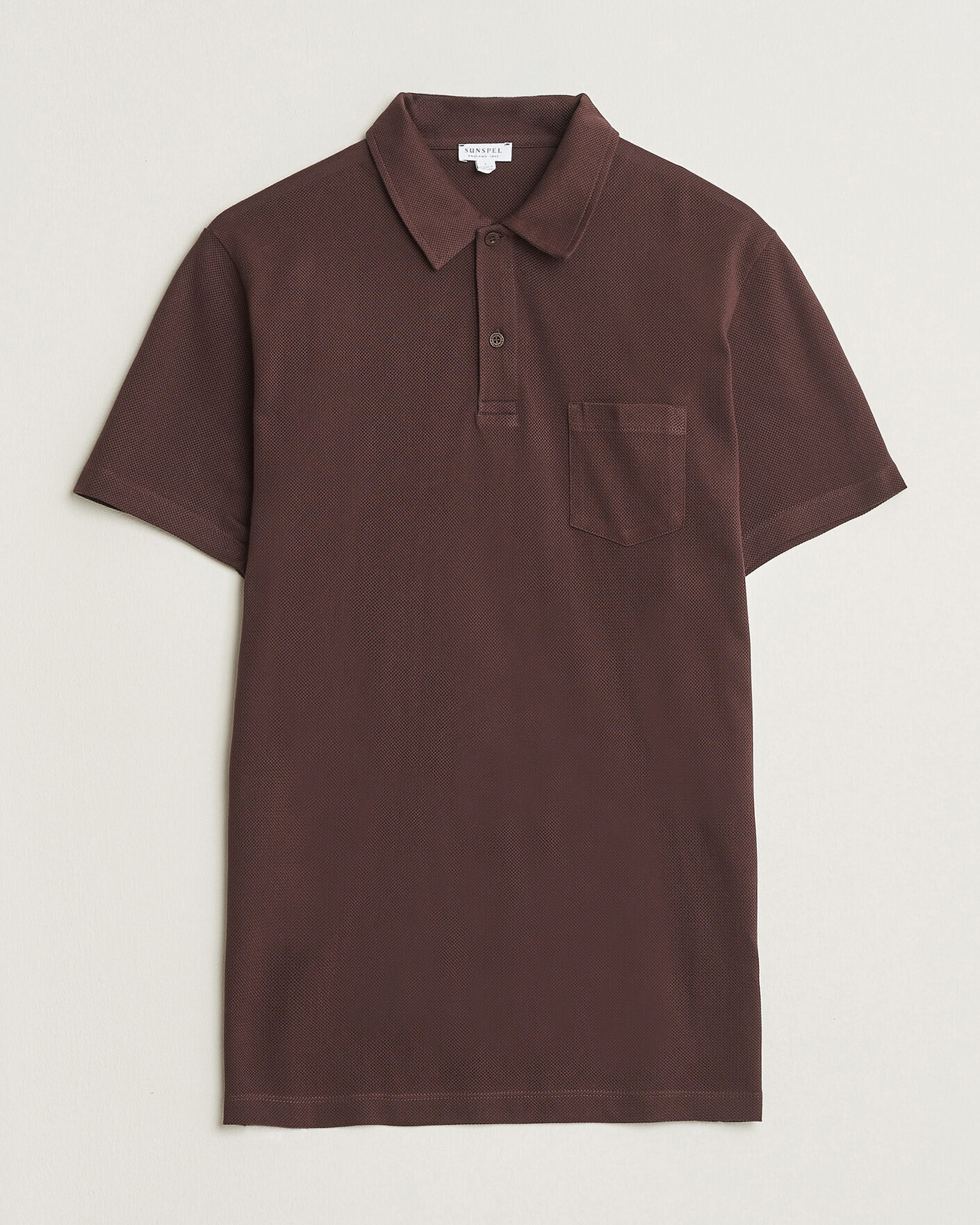 Uomini | Polo | Sunspel | Riviera Polo Shirt Dark Brown