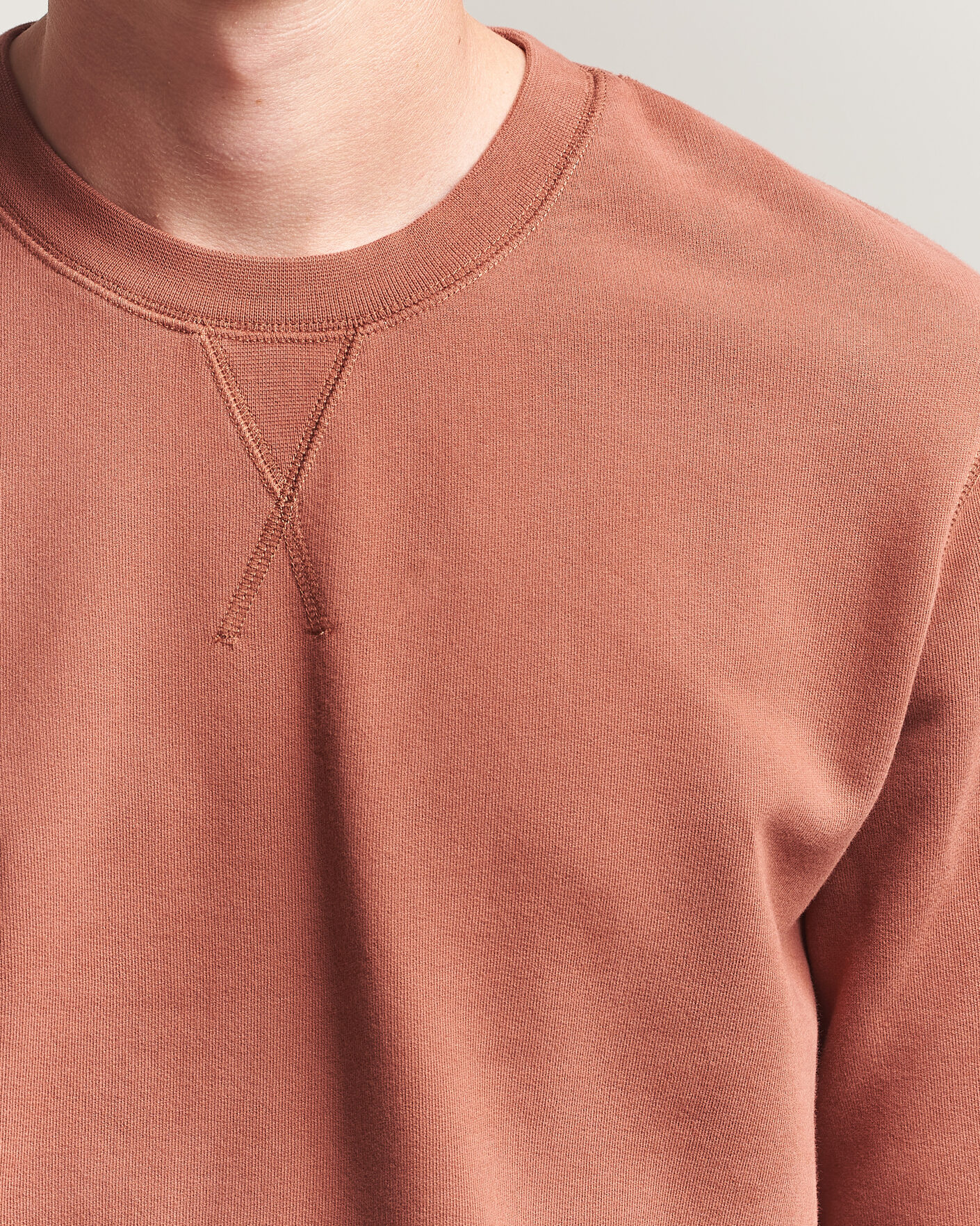 Uomini | Maglieria | Sunspel | Loopback Sweatshirt Dark Tabacco