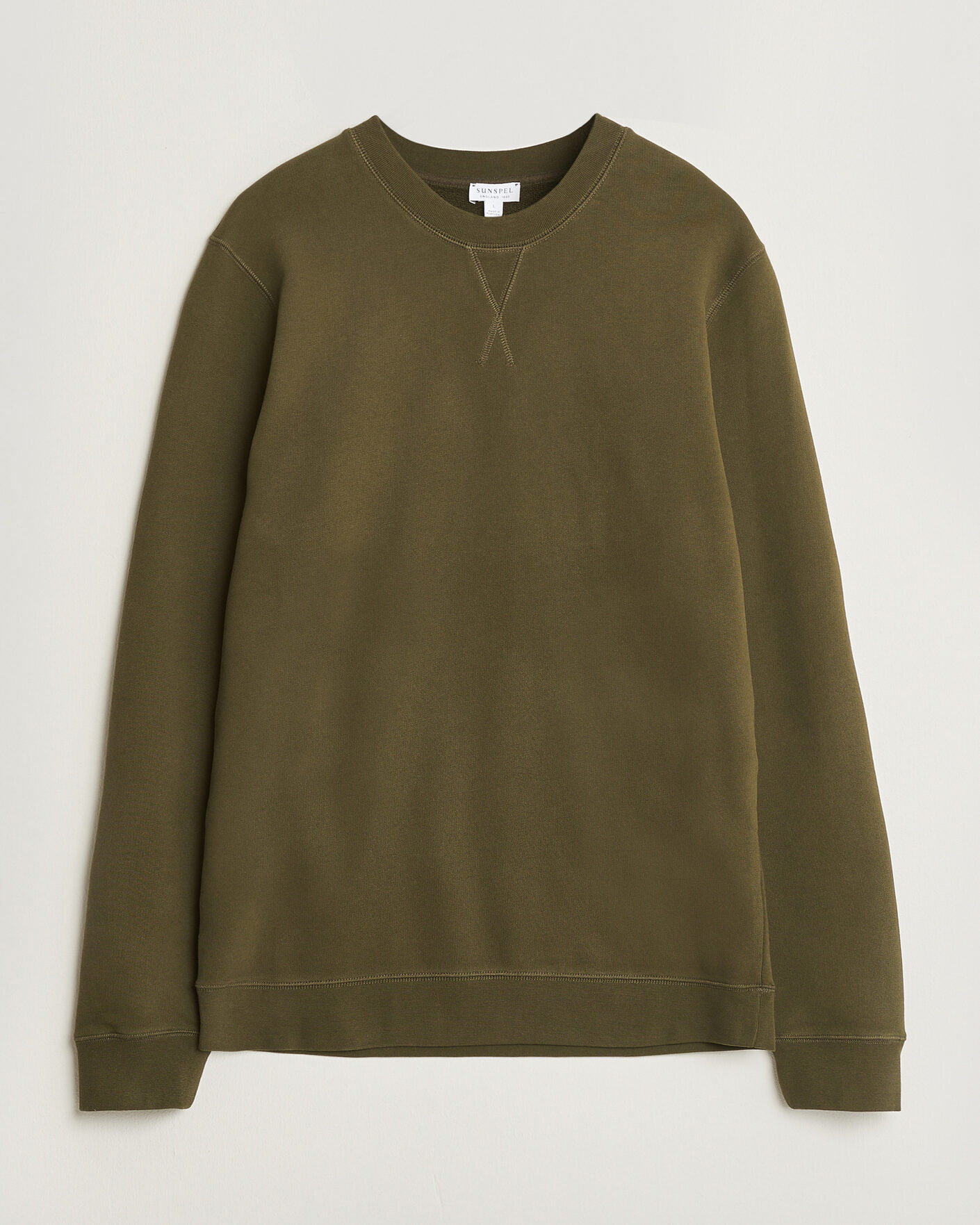 Uomini | Maglieria | Sunspel | Loopback Sweatshirt Loden Green