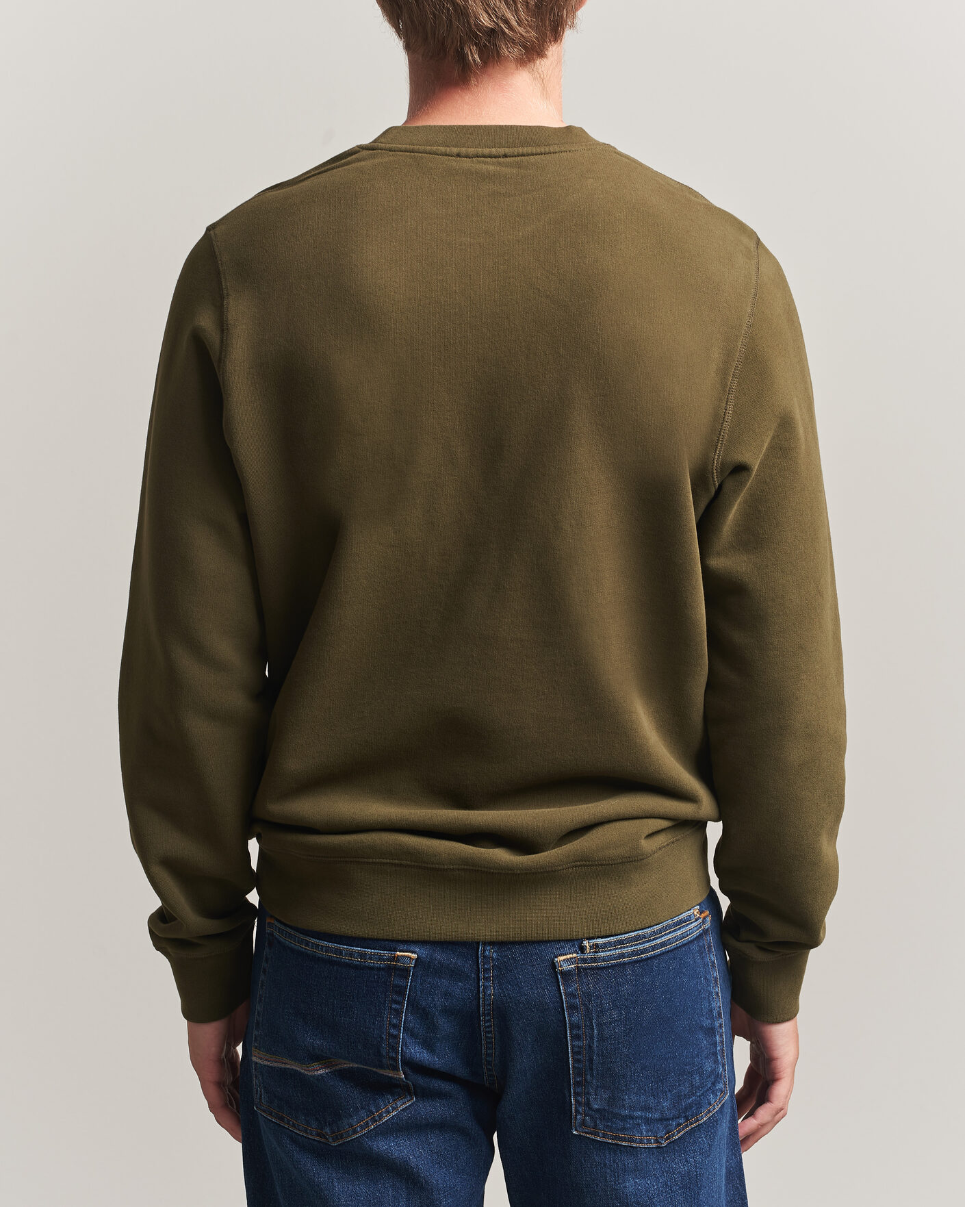 Uomini | Maglieria | Sunspel | Loopback Sweatshirt Loden Green