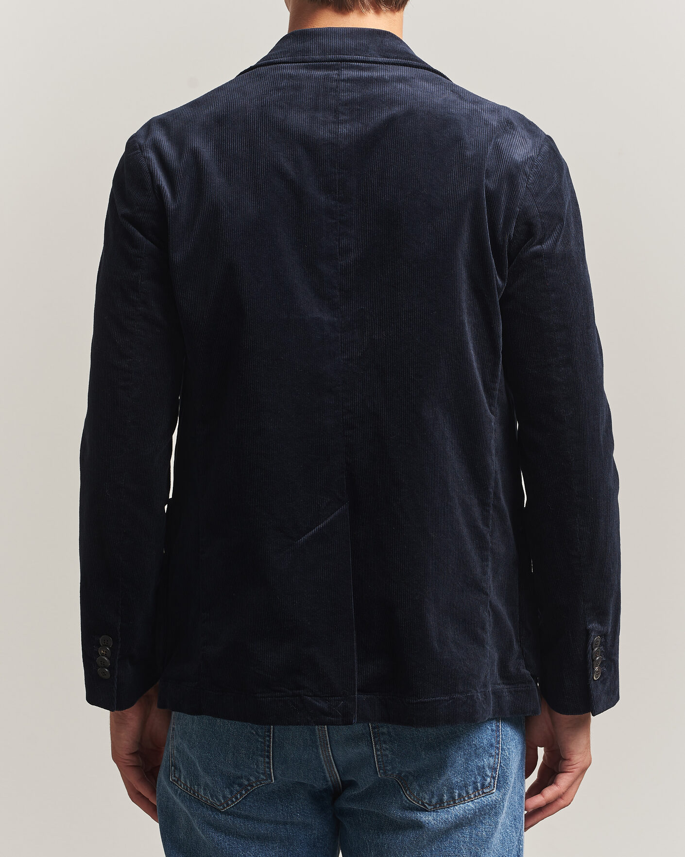 Uomini | Blazers | Sunspel | Relaxed Corduroy Blazer Navy