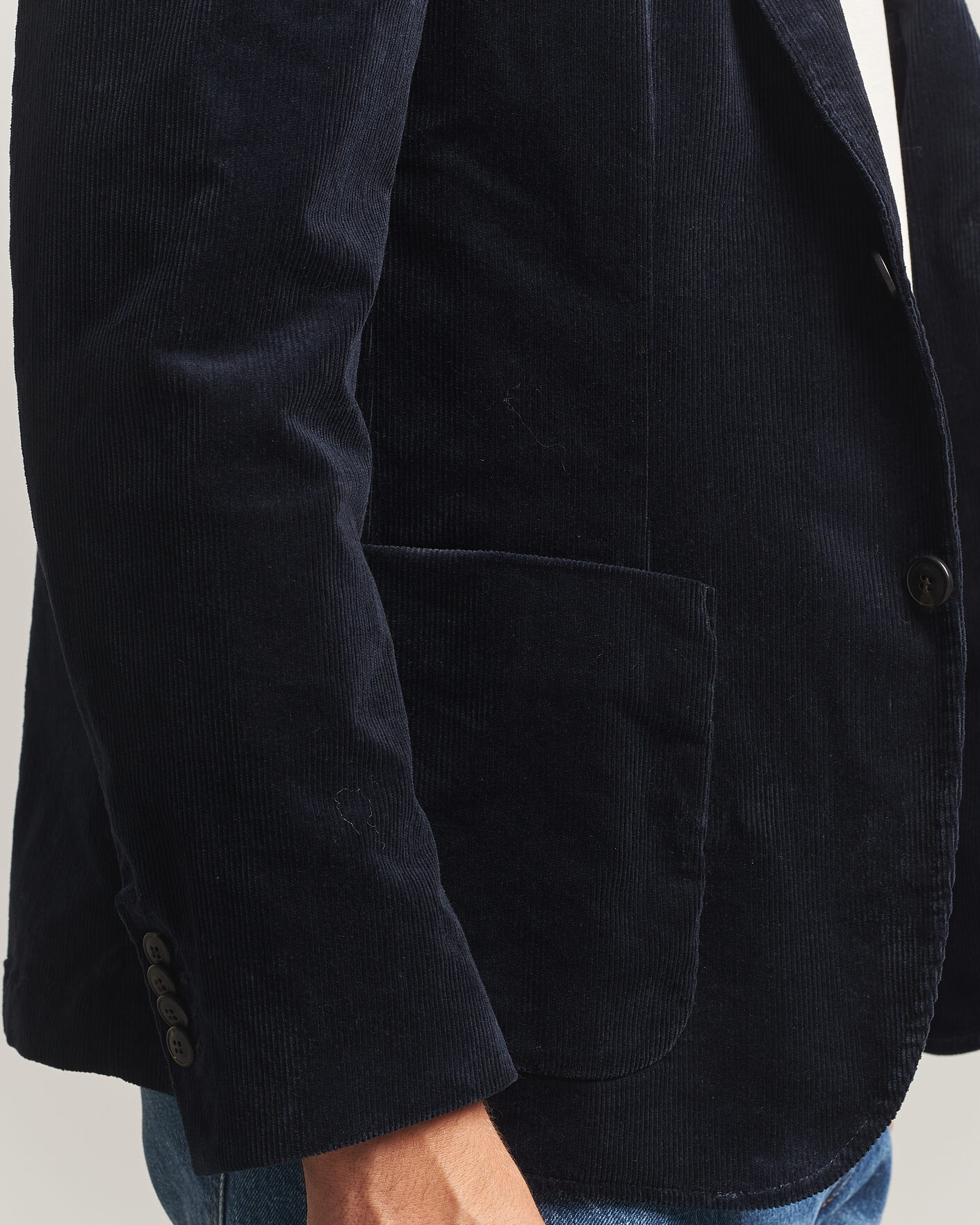 Uomini | Blazers | Sunspel | Relaxed Corduroy Blazer Navy