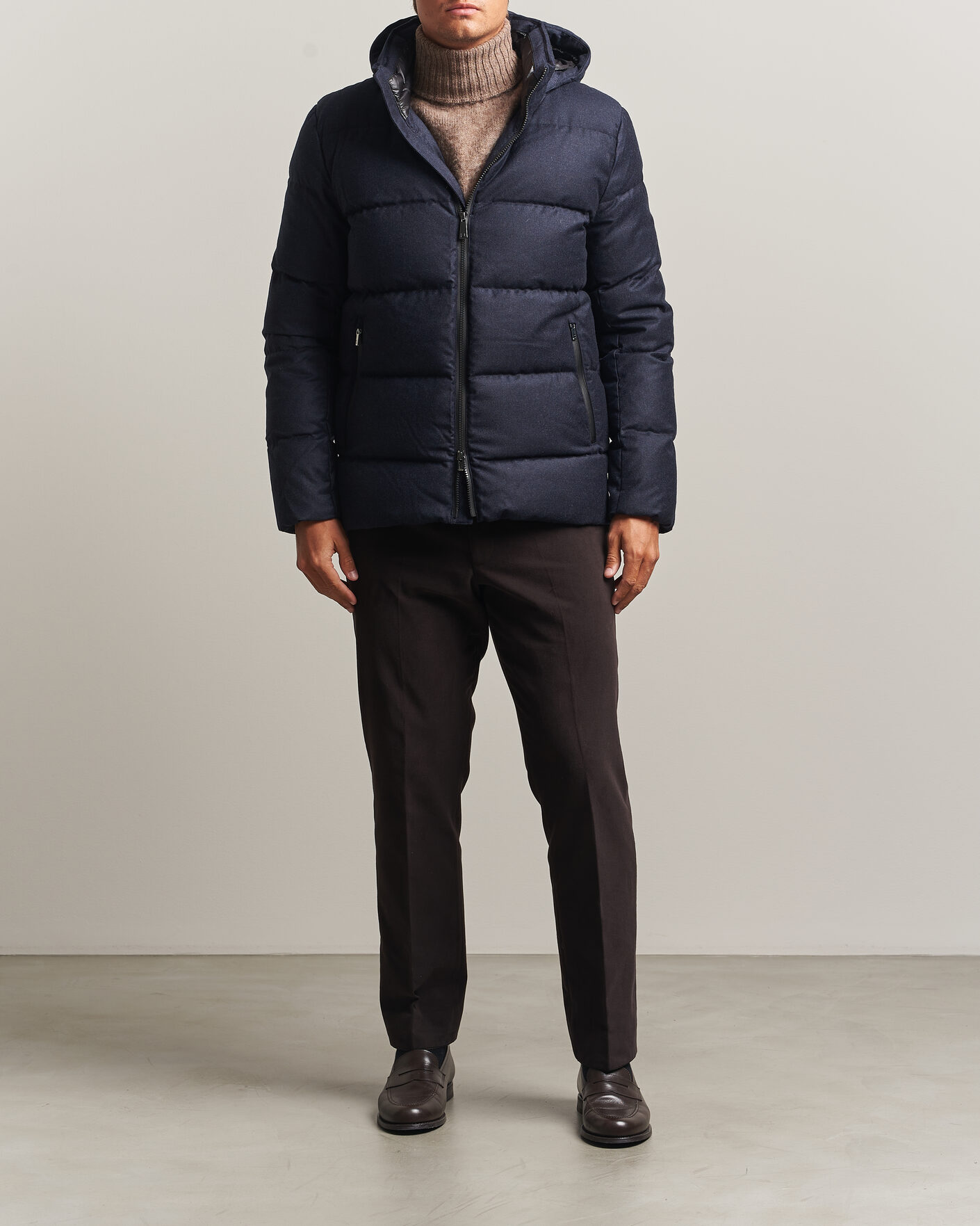 Uomini | Giacche | UBR | Concord Jacket Savile Navy Melange Wool