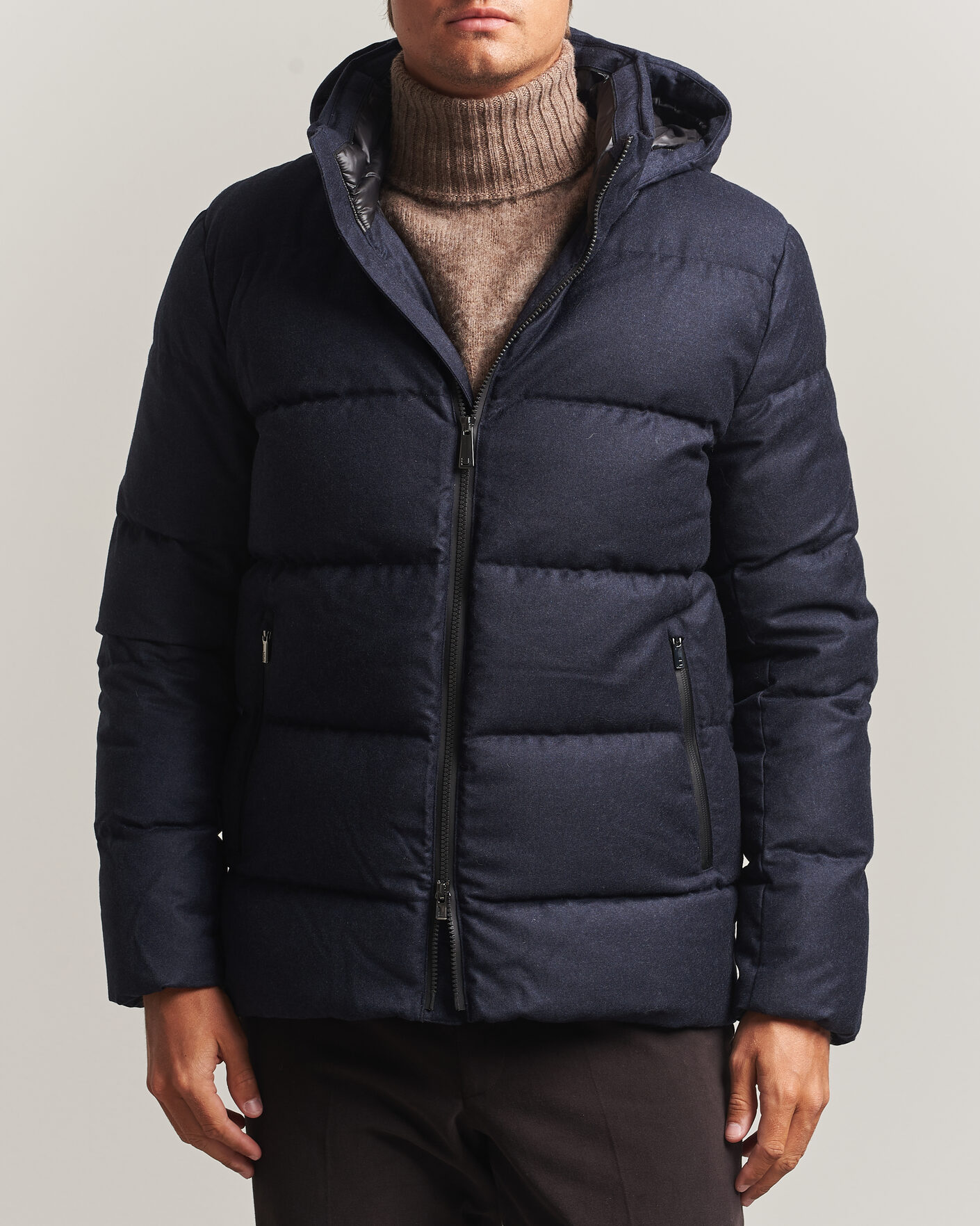 Uomini | Giacche | UBR | Concord Jacket Savile Navy Melange Wool
