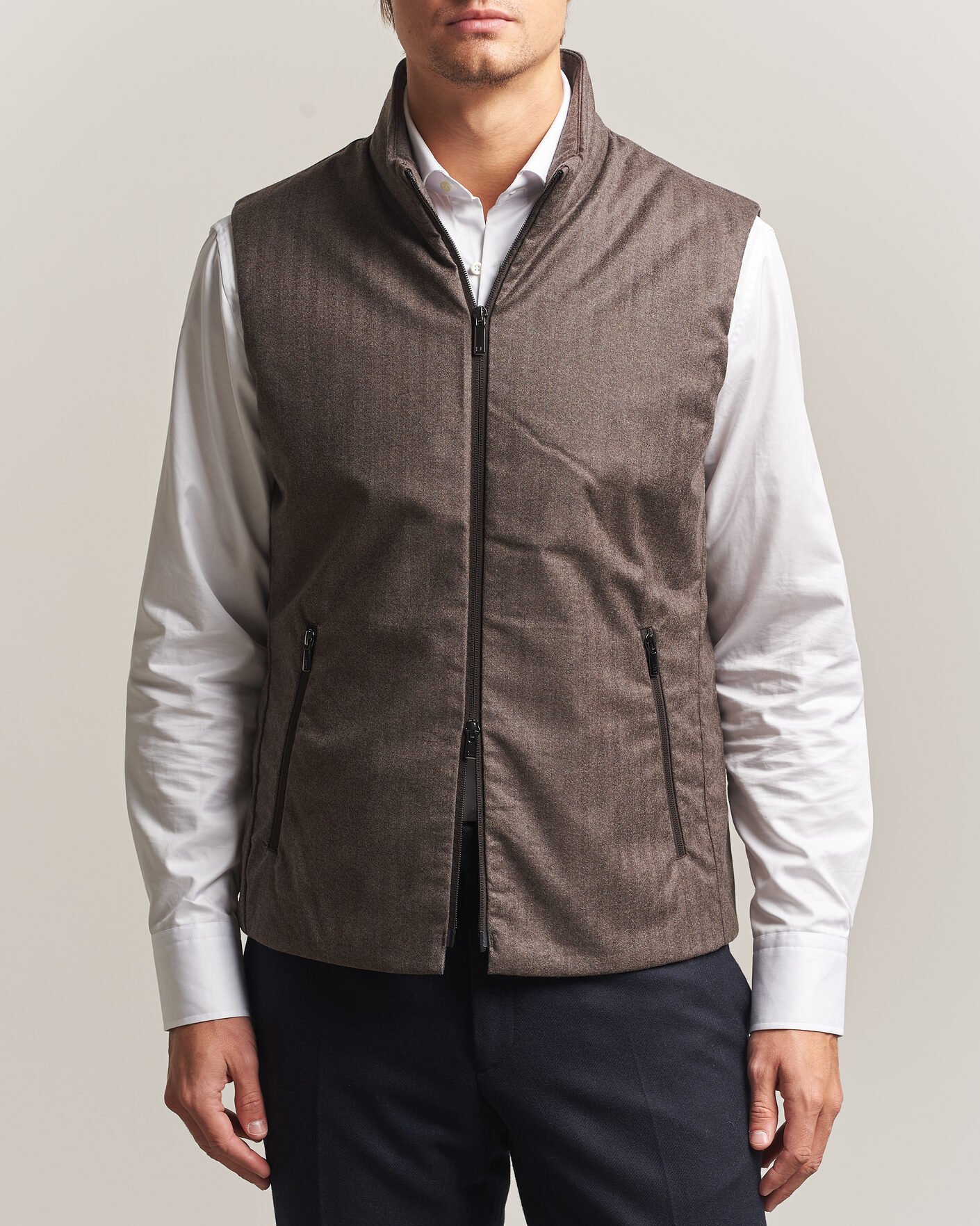 Uomini | Gilet | UBR | Raptor Lightweight Vest Savile Brown Herringbone