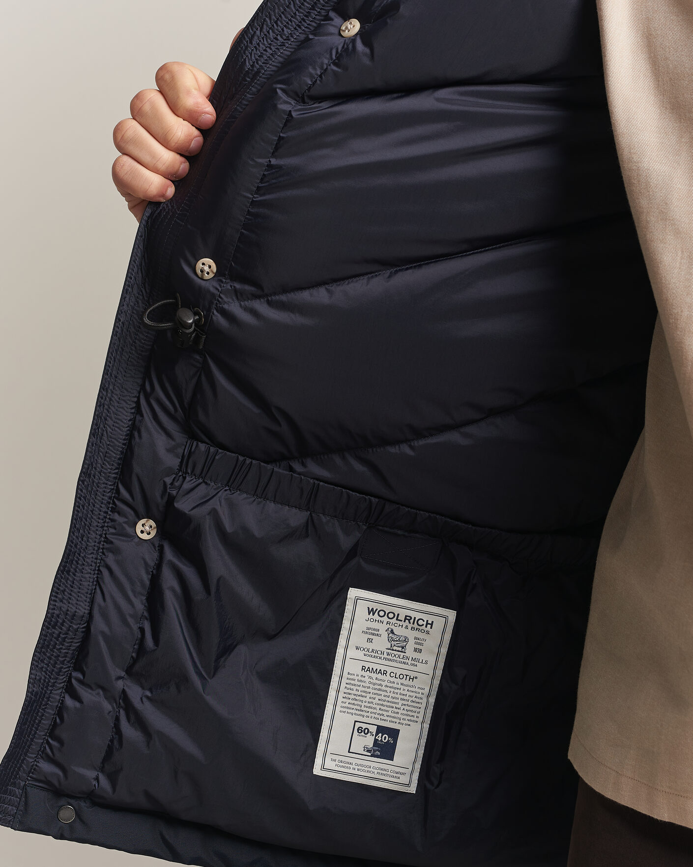Uomini | Giacche | Woolrich | Arctic Parka No Fur Melton Blue