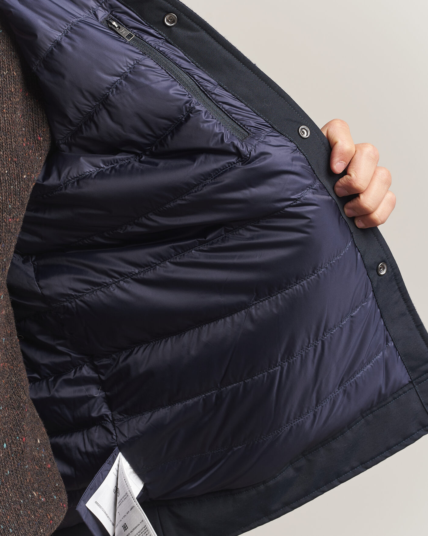 Uomini | Giacche | Woolrich | Wool Light Padded Keating Shirt Jacket Melton Blue