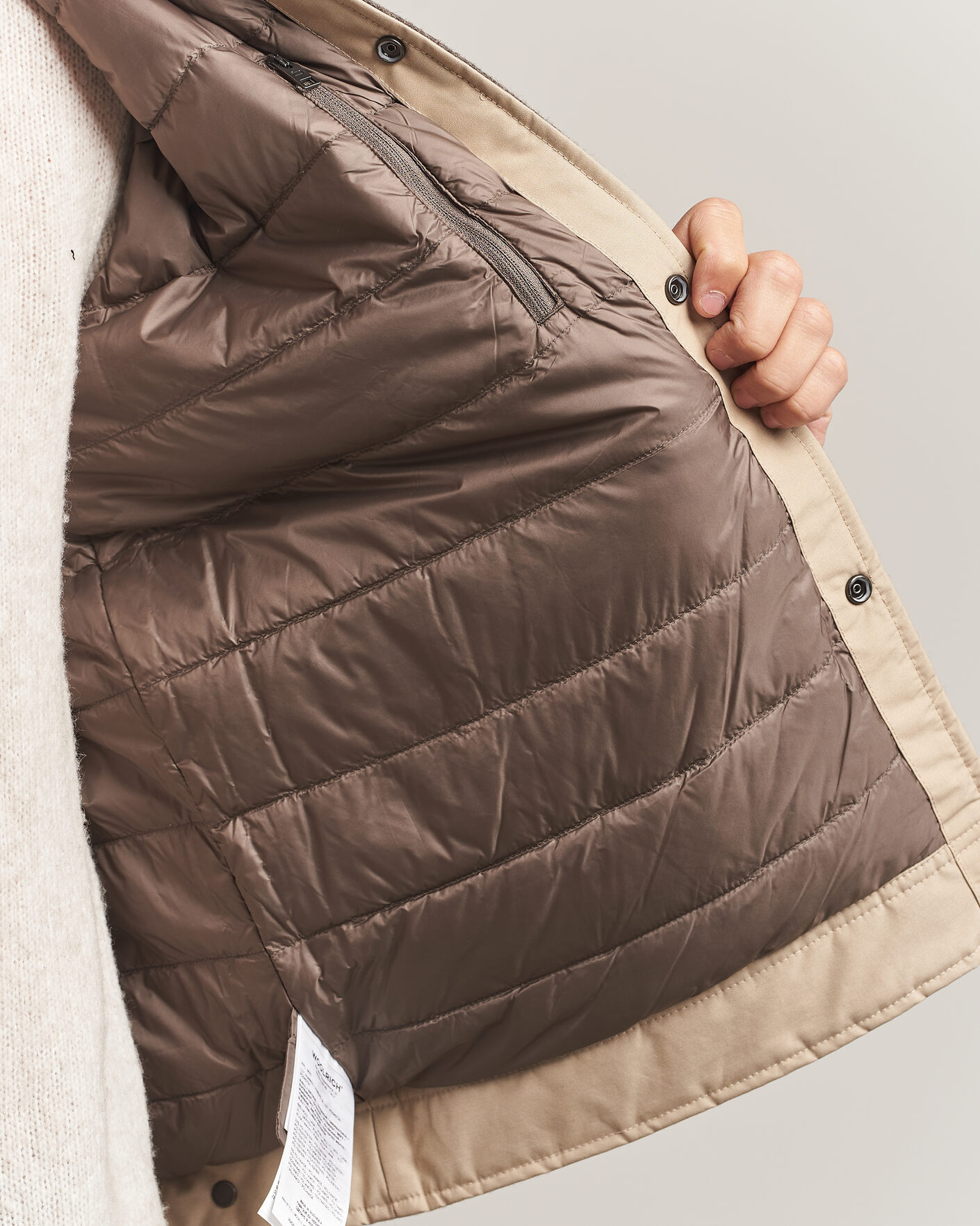 Uomini | Giacche | Woolrich | Wool Light Padded Keating Shirt Jacket Falcon