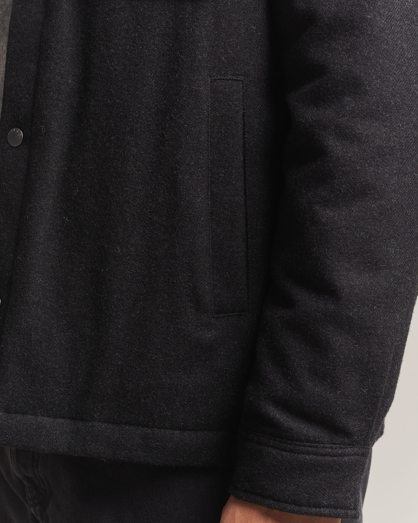 Uomini | Giacche | Woolrich | Alaskan Wool Light Padded Shirt Jacket Faded Black