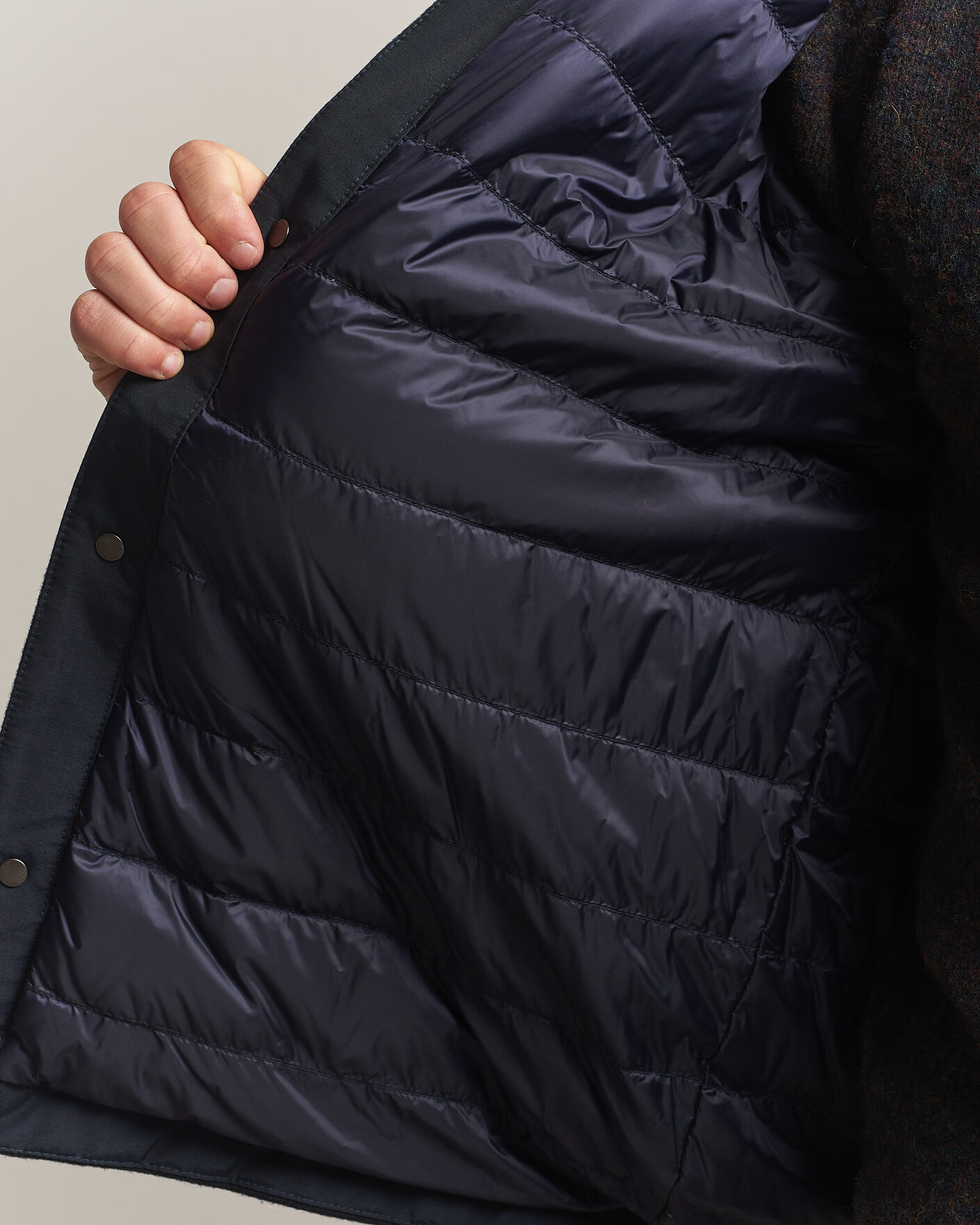 Uomini | Giacche | Woolrich | Alaskan Wool Light Padded Shirt Jacket Melton Blue
