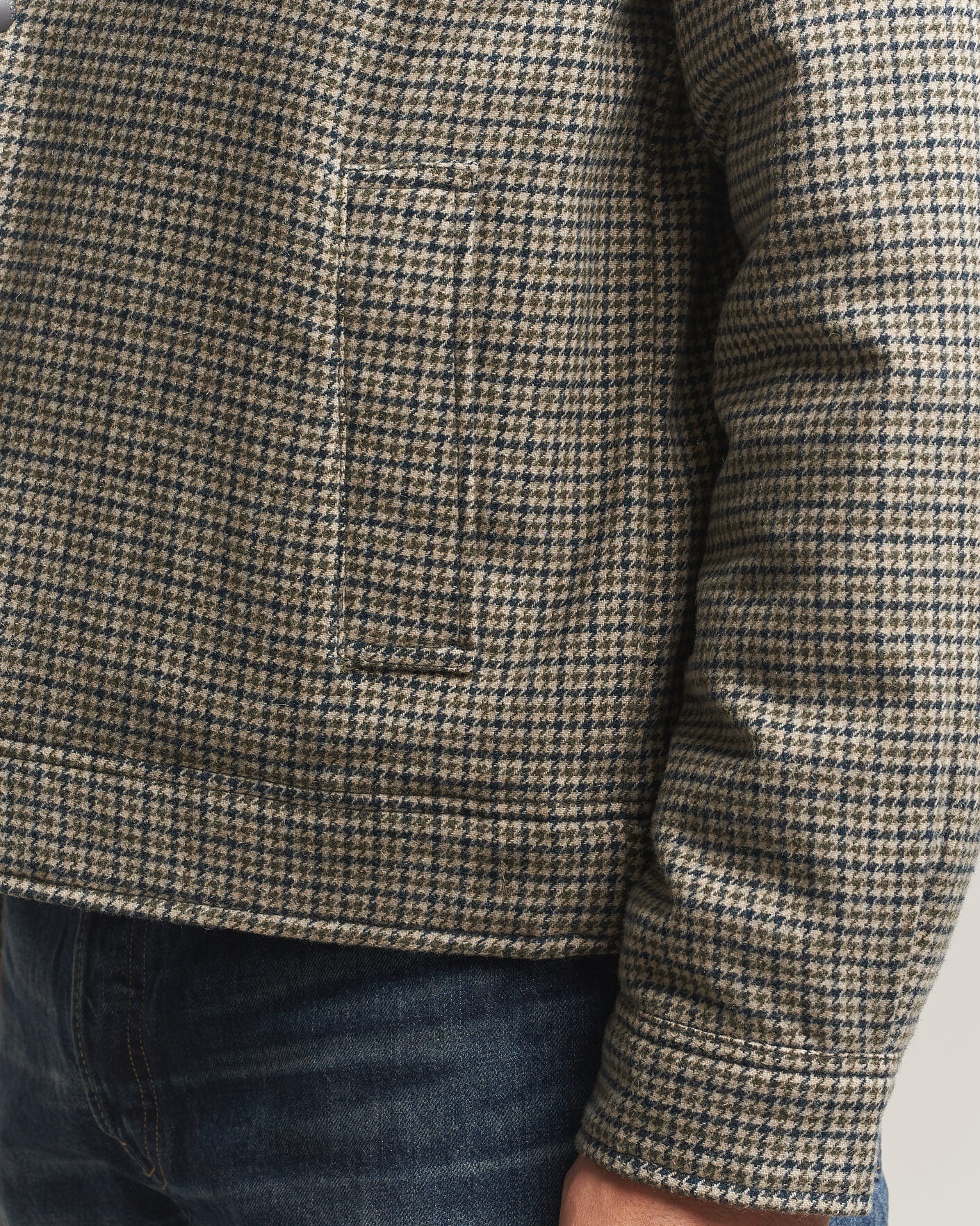 Uomini | Giacche | Woolrich | Wool Check Light Padded Keating Shirt Jacket Brown