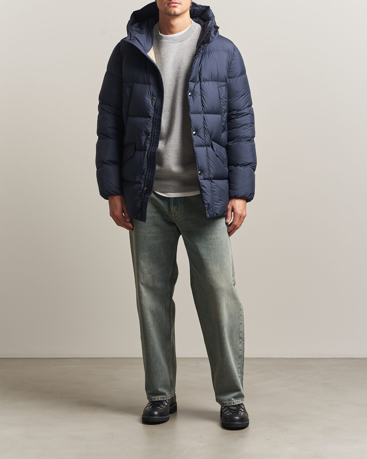 Uomini | Giacche | Woolrich | Cloud Davis Parka Melton Blue