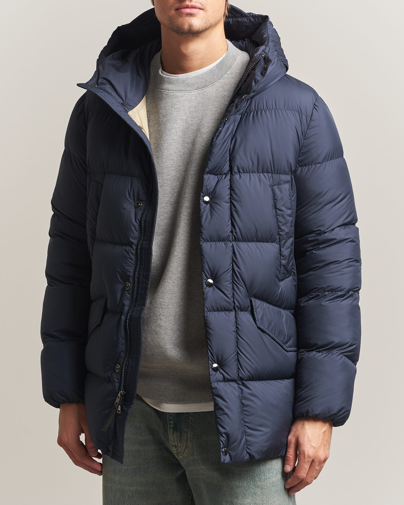 Uomini | Giacche | Woolrich | Cloud Davis Parka Melton Blue