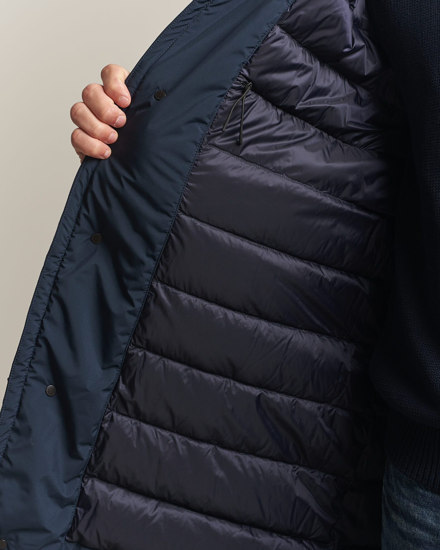 Uomini | Giacche | Woolrich | Cloud Lamar Light Padded Coat Melton Blue