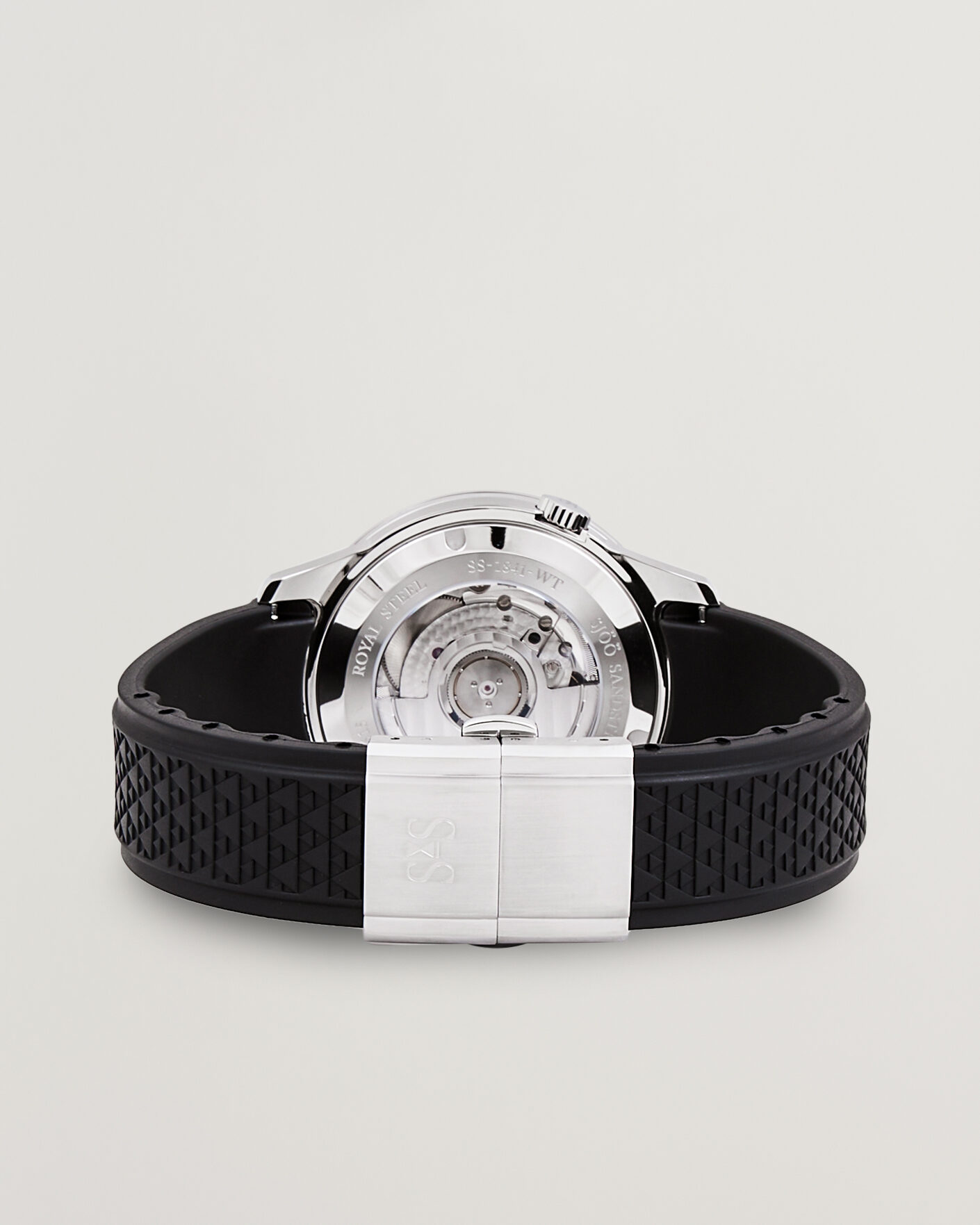 Uomini | Sjöö Sandström Royal Steel Worldtimer 41mm Black Rubber White Dial | Sjöö Sandström | Royal Steel Worldtimer 41mm Black Rubber White Dial