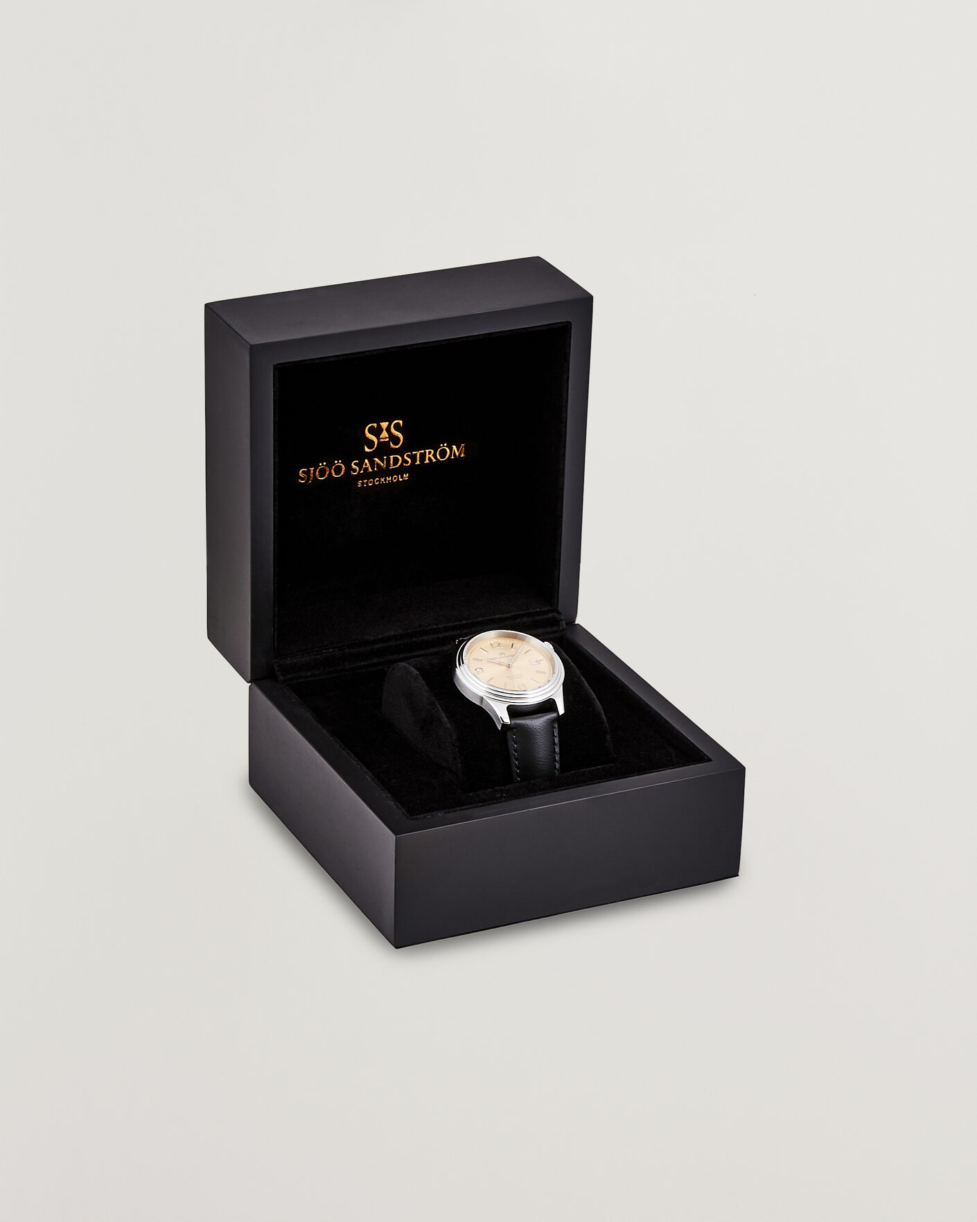 Uomini | Sjöö Sandström Royal Steel 41mm Black Calf | Sjöö Sandström | Royal Steel 41mm Black Calf