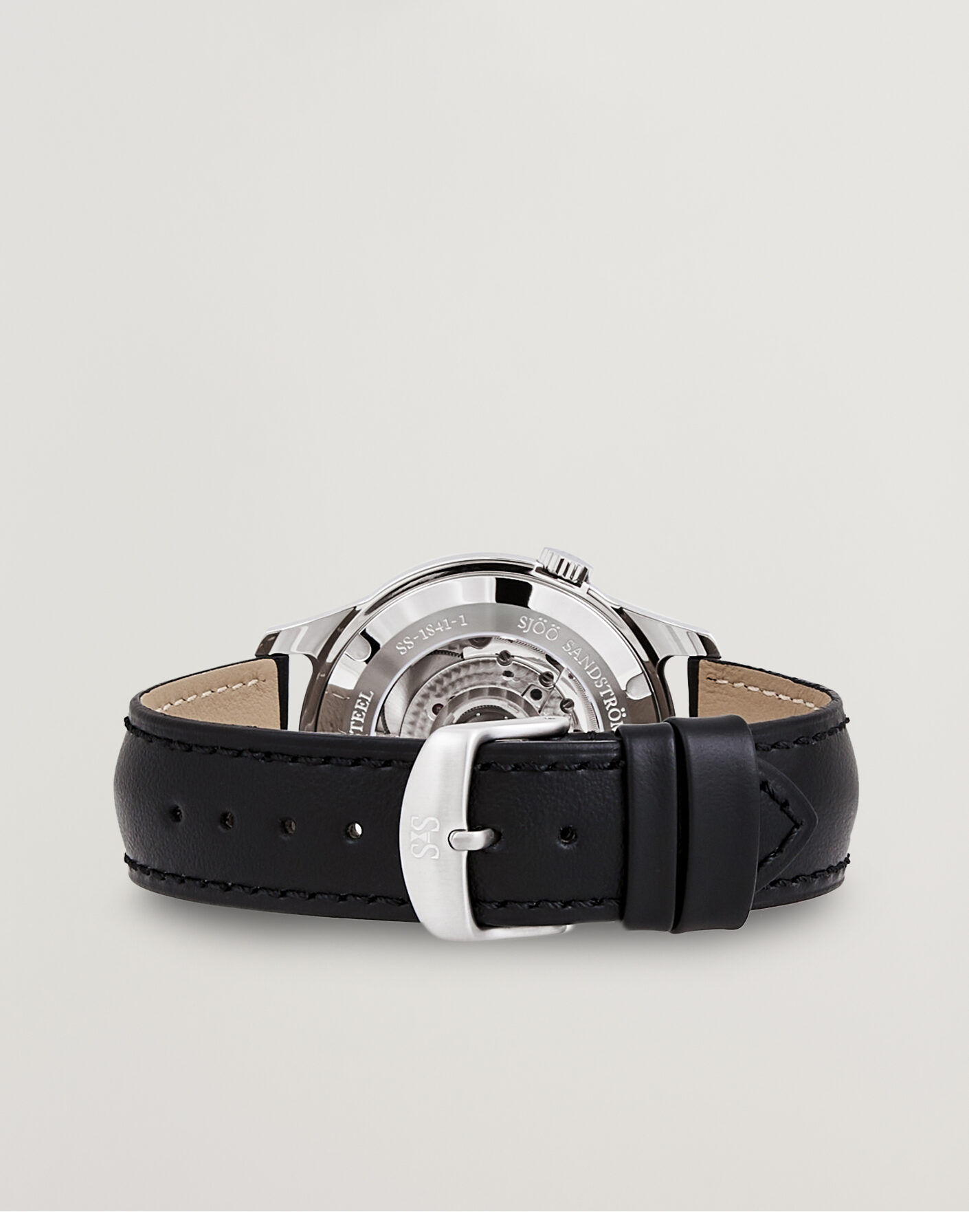 Uomini | Sjöö Sandström Royal Steel 41mm Black Calf Blue Dial | Sjöö Sandström | Royal Steel 41mm Black Calf Blue Dial