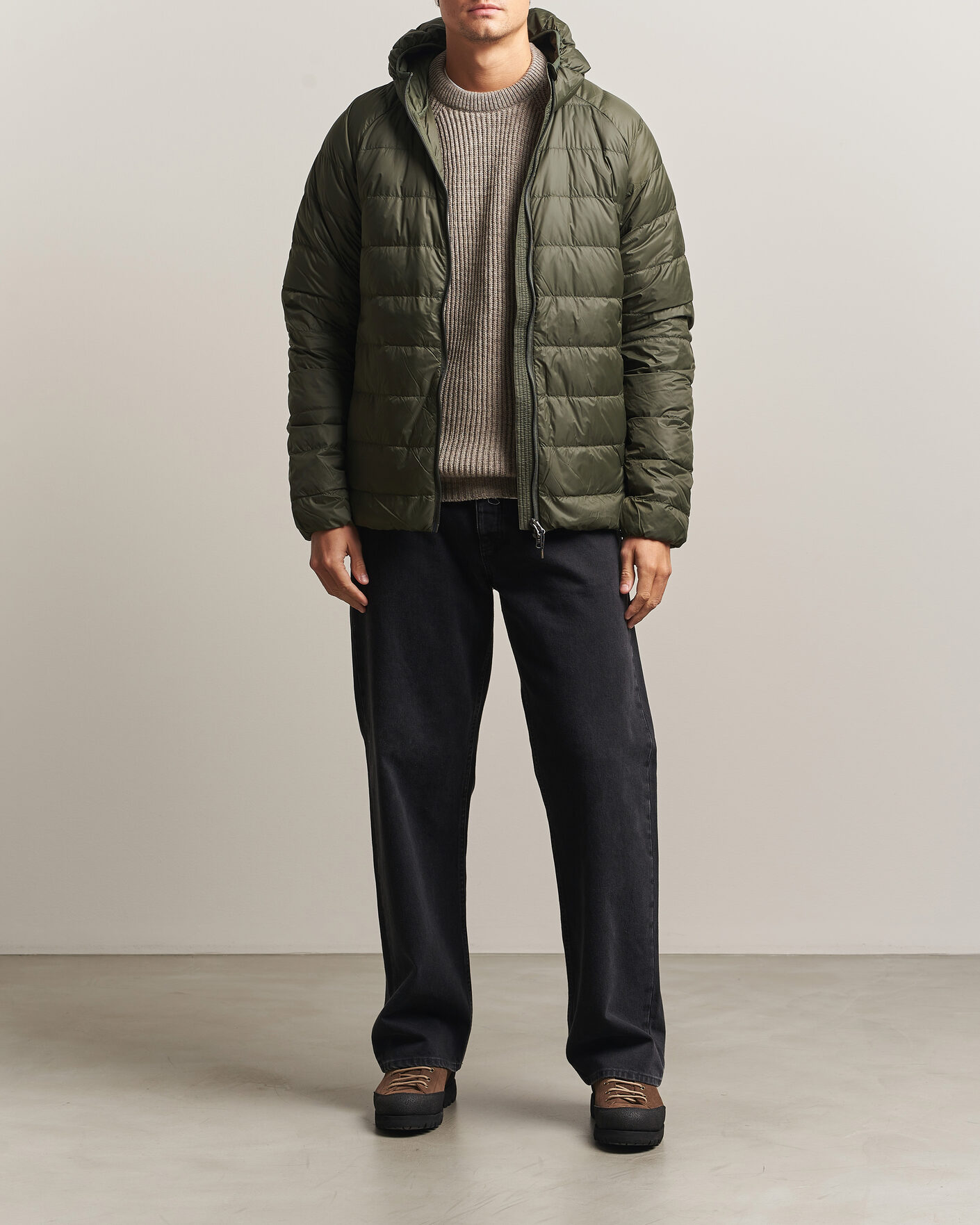 Uomini | Giacche | Pyrenex | Guzet Hooded Down Jacket Deep Khaki