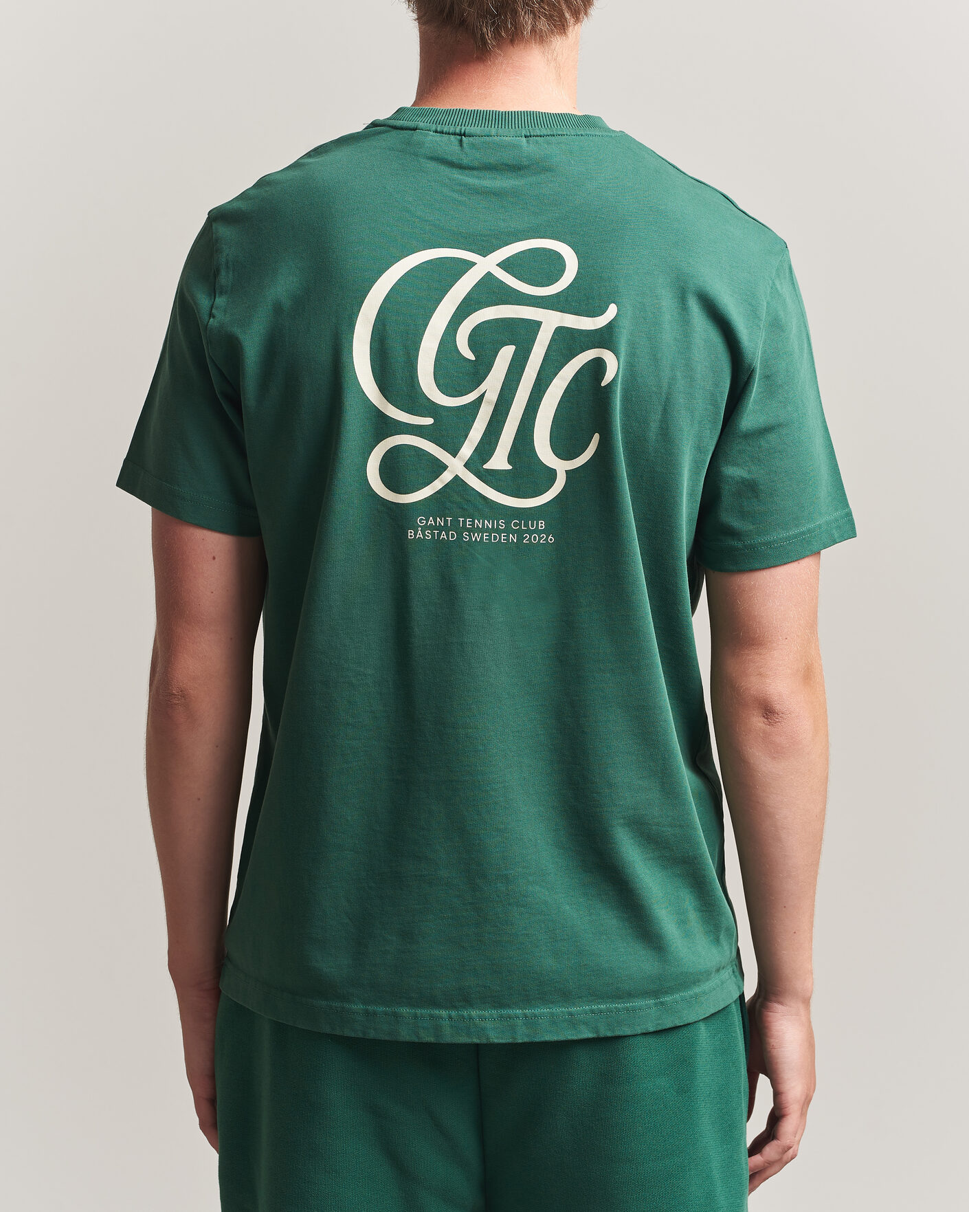 Uomini | T-shirt | Gant | Tournament Crew Neck T-Shirt Green
