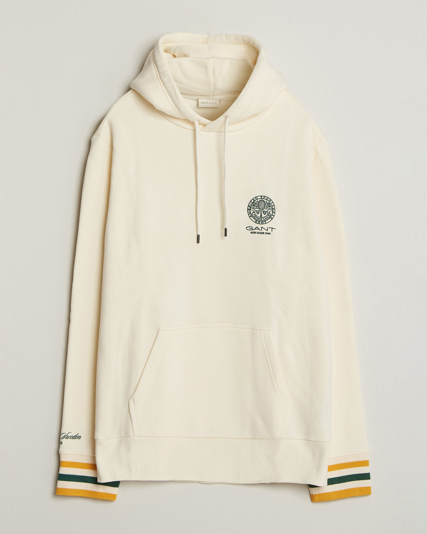 Uomini | Maglieria | Gant | Tournament Hoodie Cream
