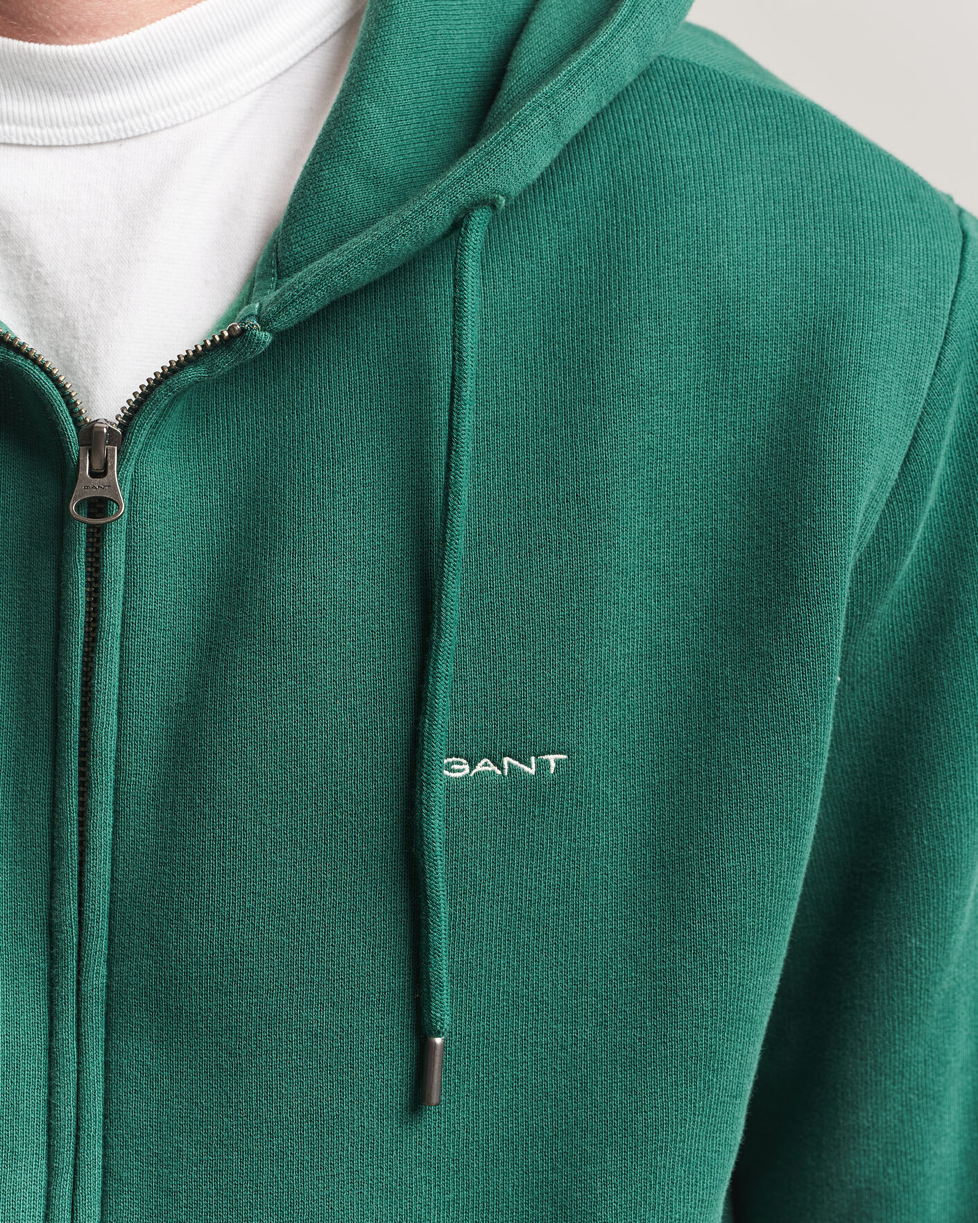 Uomini | Maglieria | Gant | Tournament Full Zip Hoodie Green