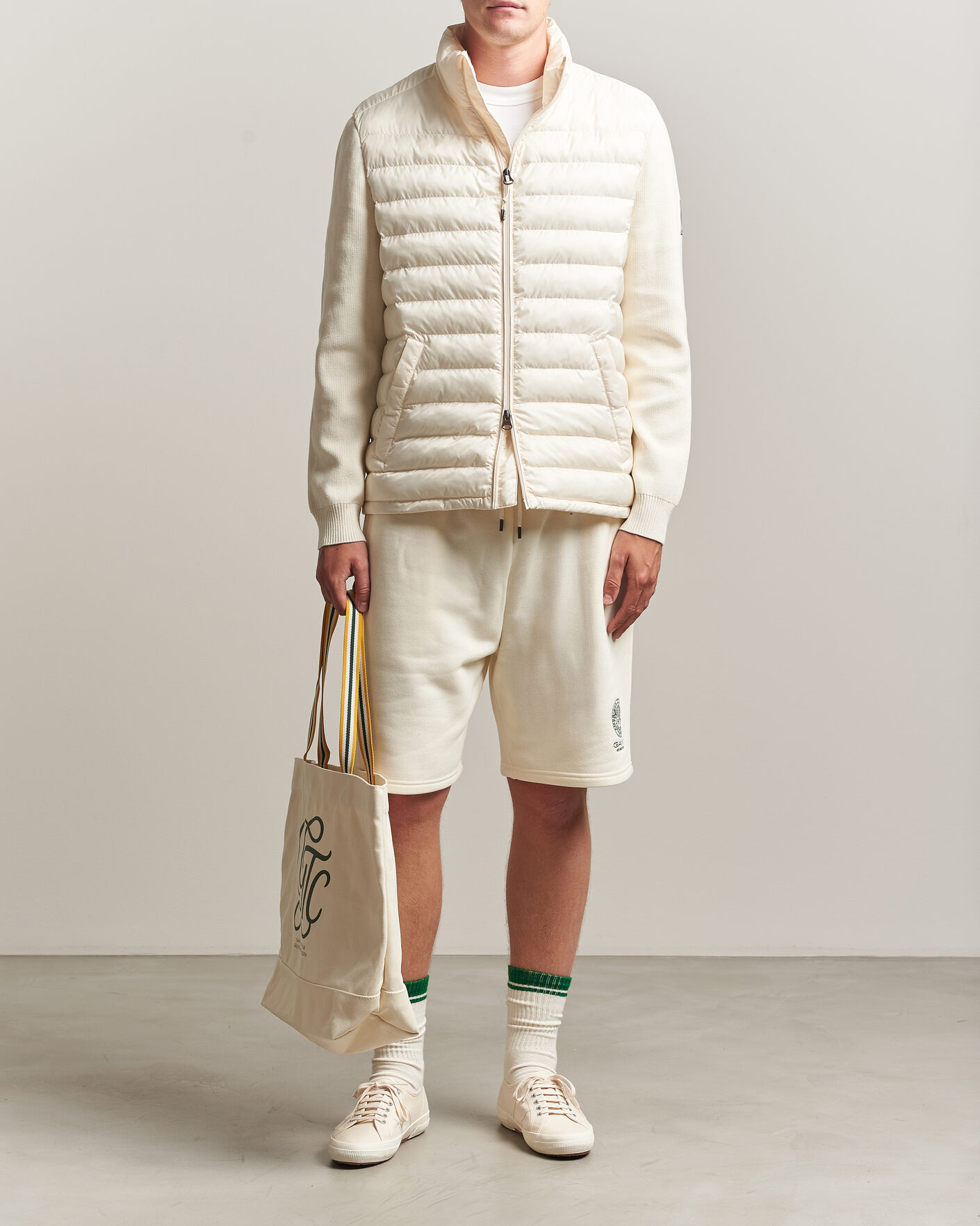 Uomini | Giacche | Gant | Tournament Mixed Media Jacket Cream
