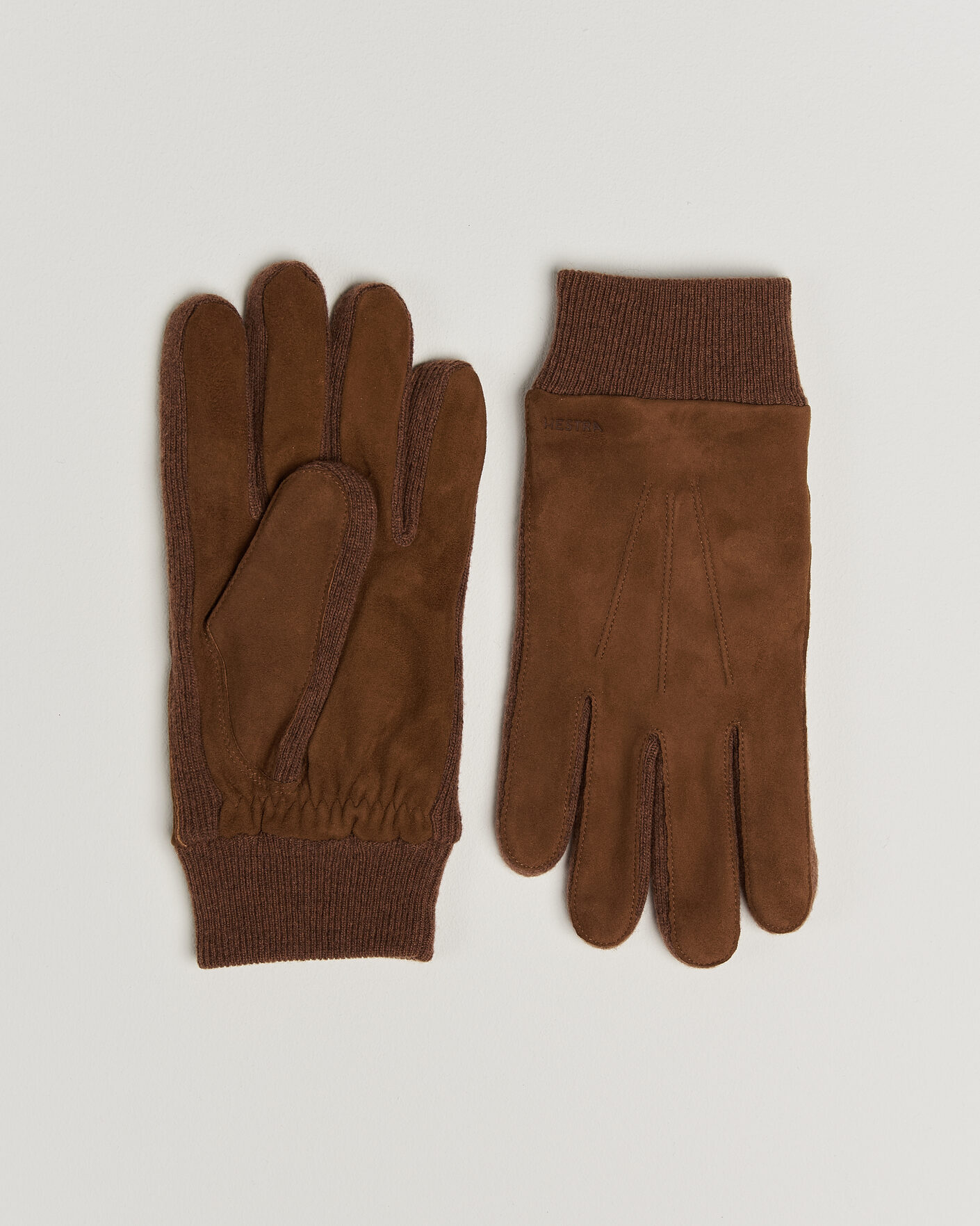 Uomini | Guanti | Hestra | Geoffery Suede Wool Tricot Glove Whiskey