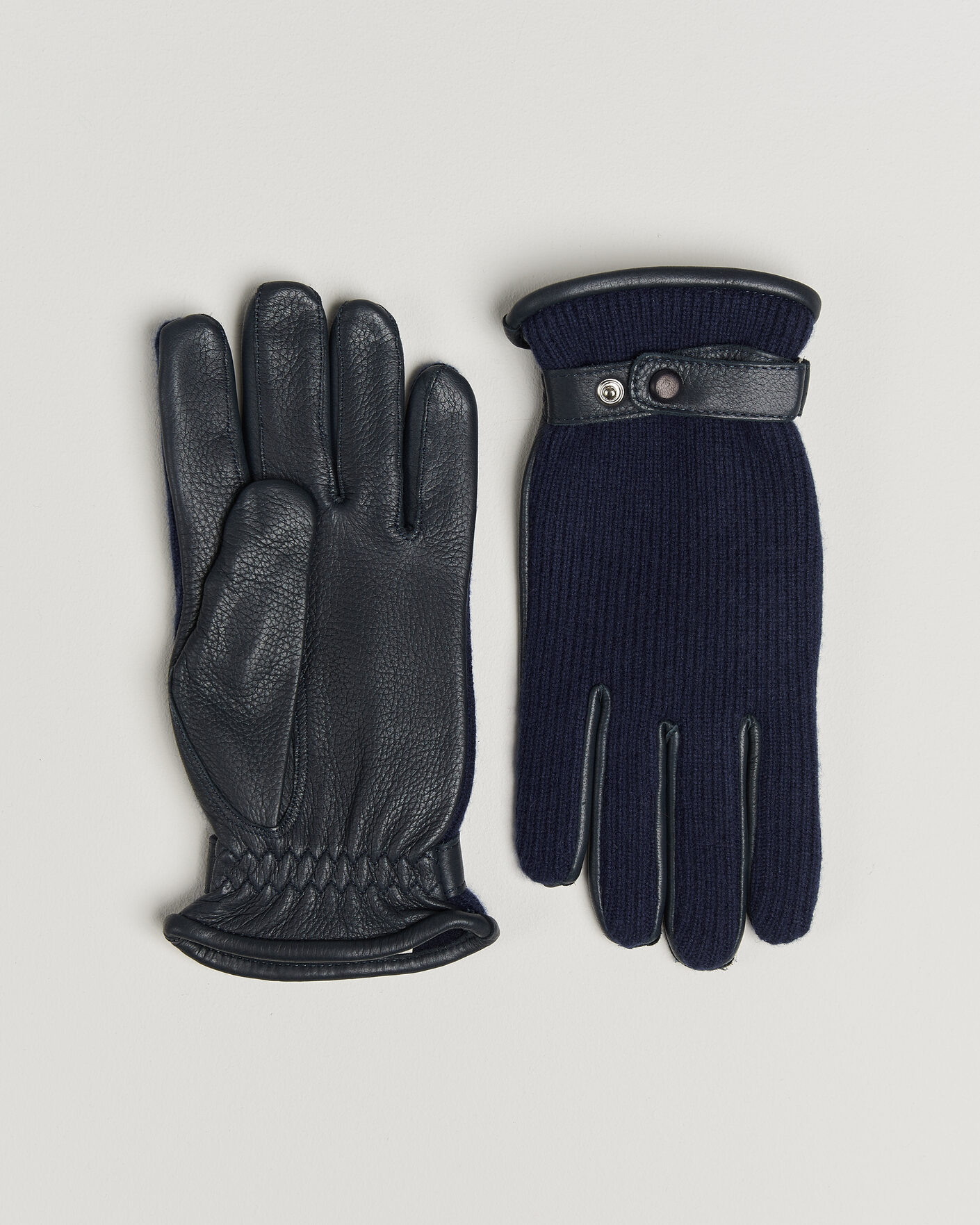Uomini | Guanti | Hestra | Christopher Cashmere/Elkskin Glove Navy