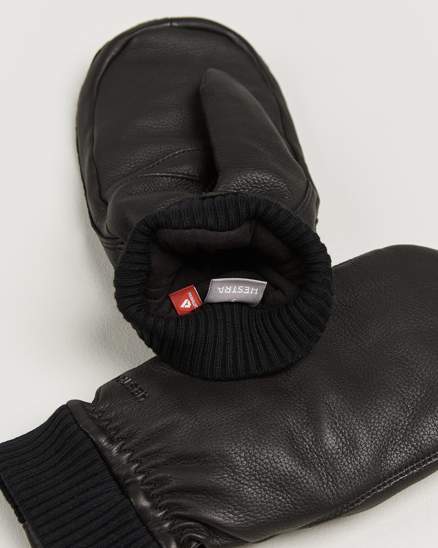 Uomini | Guanti | Hestra | Tore Deerskin Primaloft Lined Mitt Black