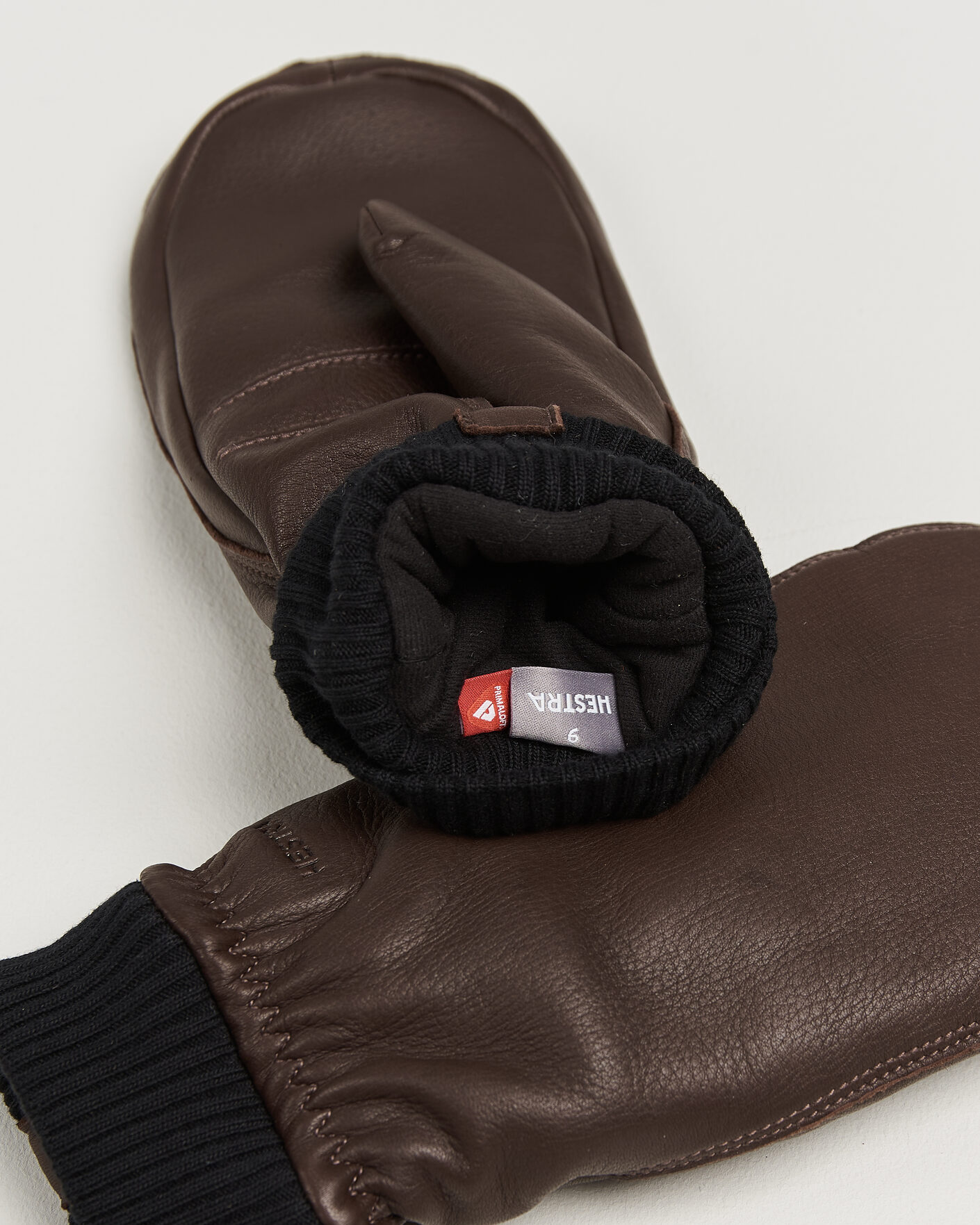 Uomini | Guanti | Hestra | Tore Deerskin Primaloft Lined Mitt Chocolate