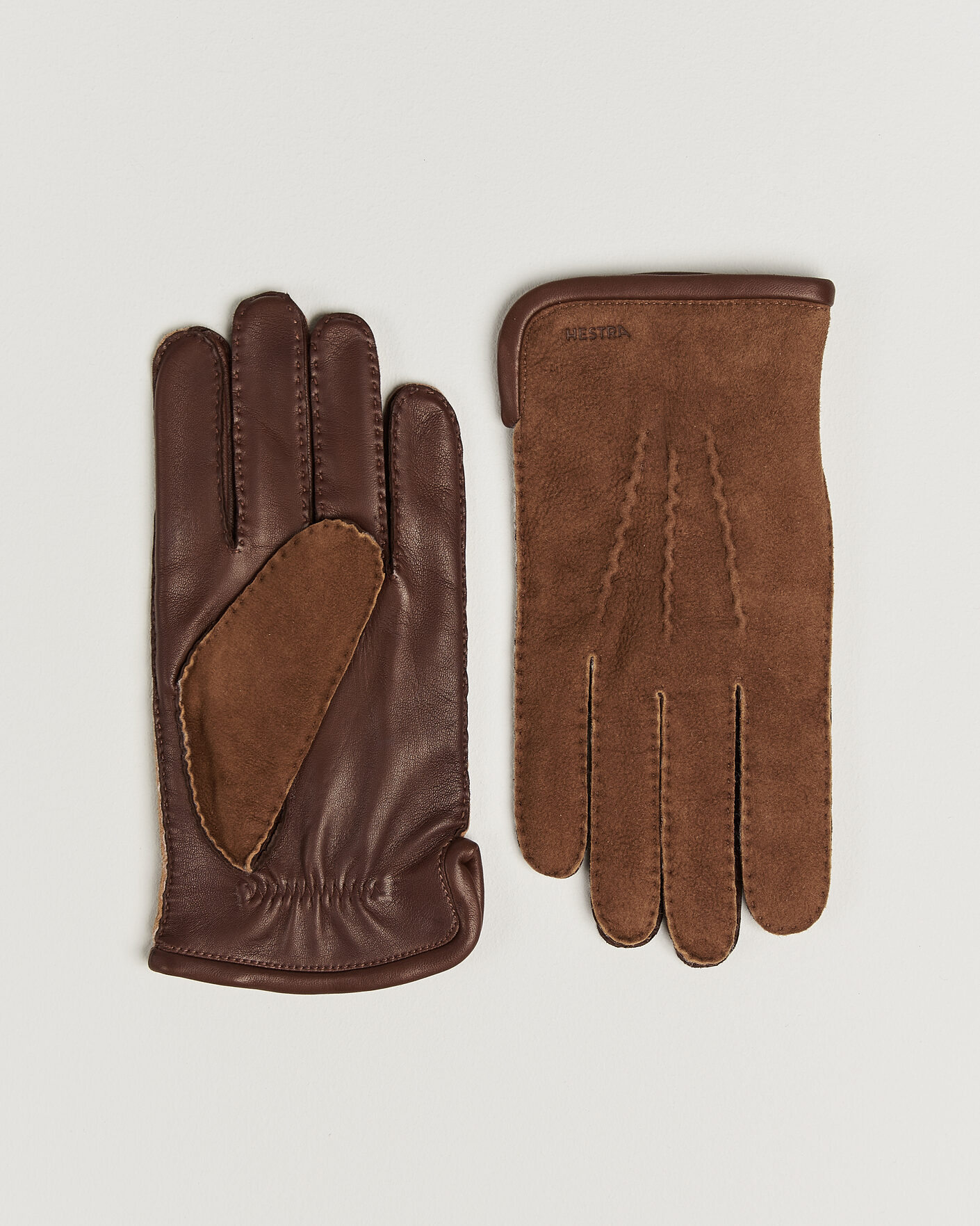 Uomini | Guanti | Hestra | Balthazar Suede/Nappa Leather Glove Brown